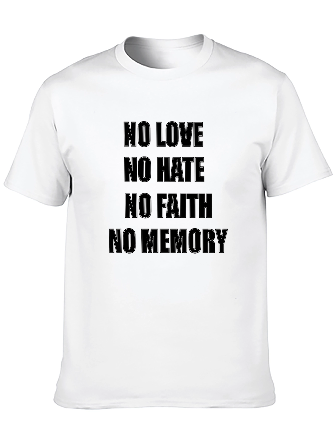 Black No Love No Hate Graphic T-Shirt - Men's Black Tee view 10