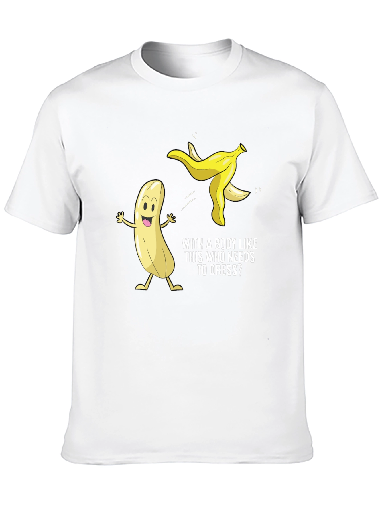 Black Funny Banana T-Shirt: With a Body Like This view 10