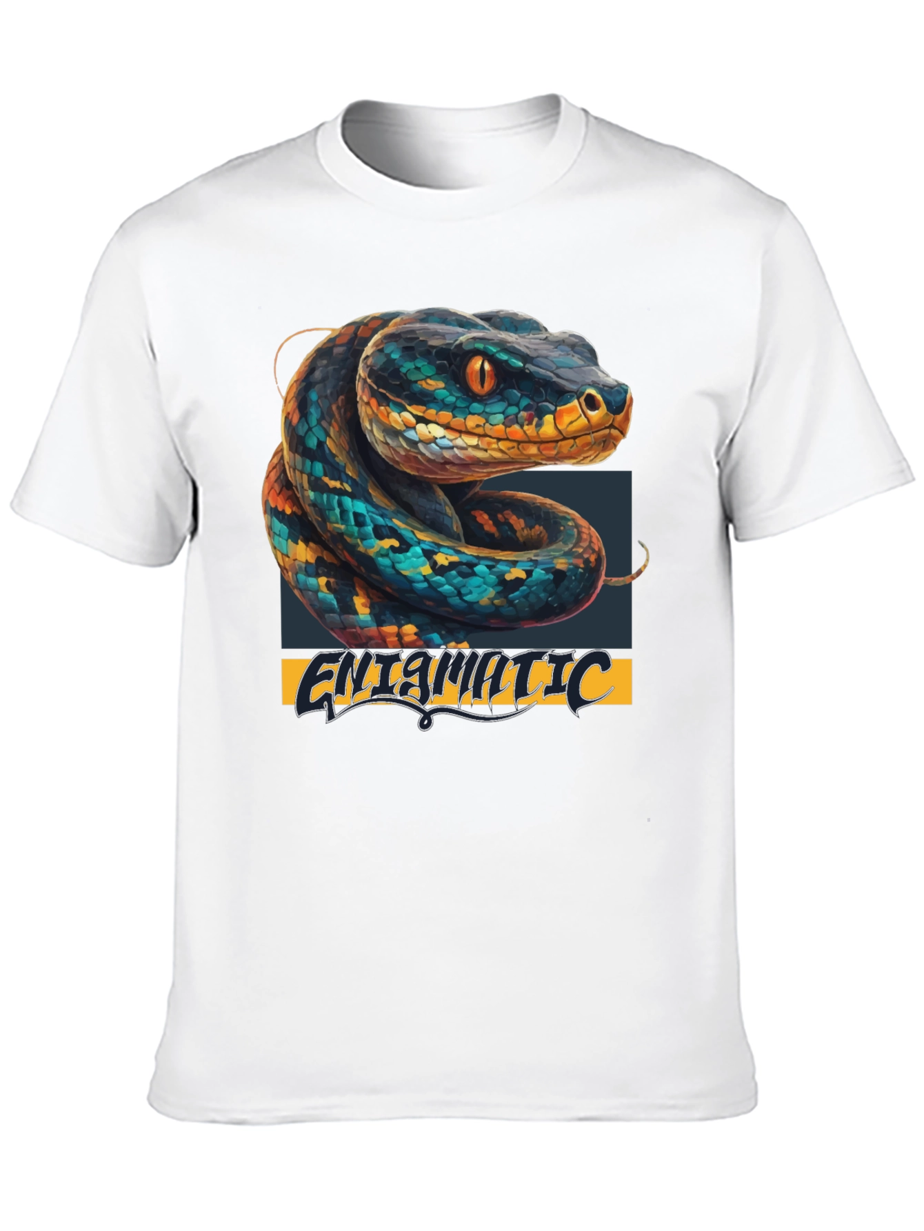 Black Snake Graphic T-Shirt - Cool Animal Print Tee view 10