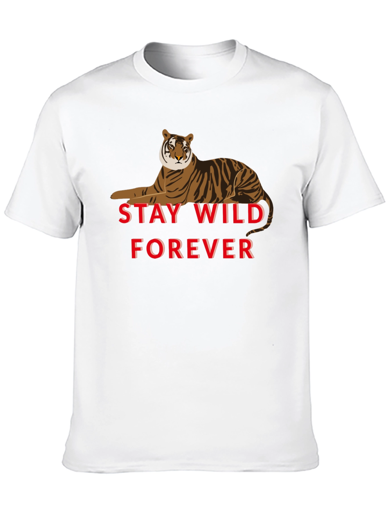 Black Stay Wild Forever Tiger Graphic T-Shirt view 10