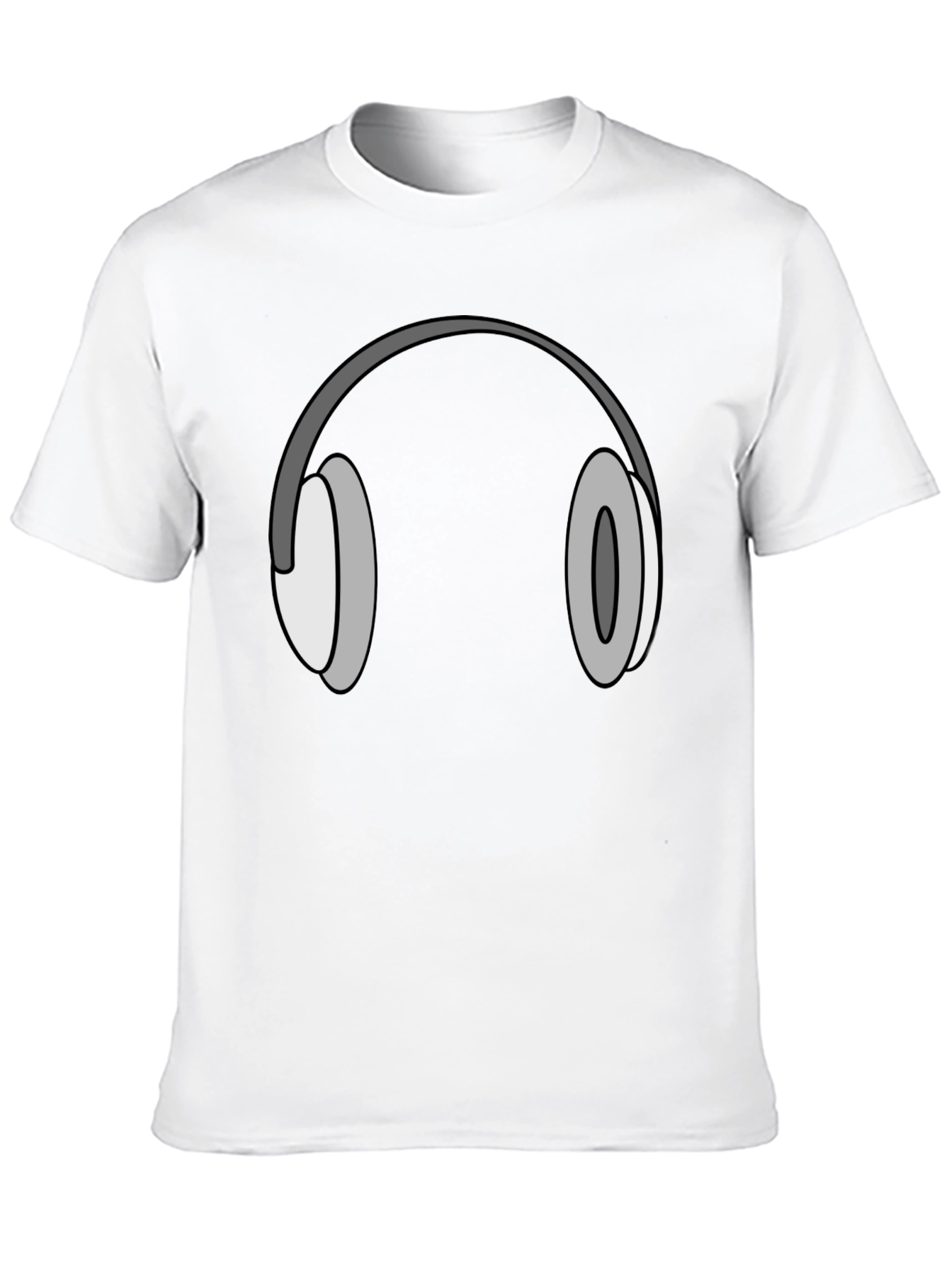 Black Headphone Graphic Tee - Cool Black T-Shirt view 10