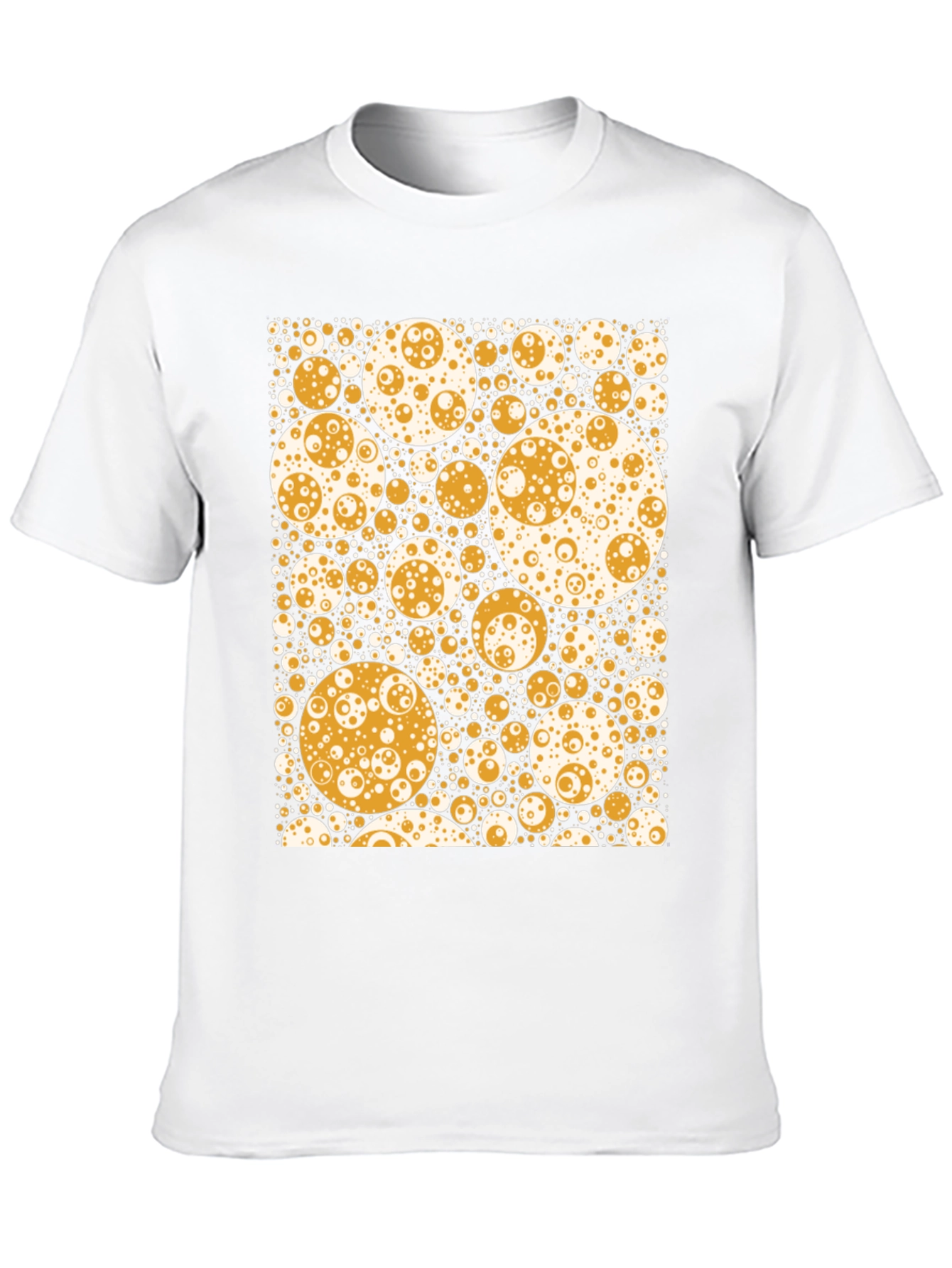 Black Geometric Bubble Print T-Shirt - Black view 10