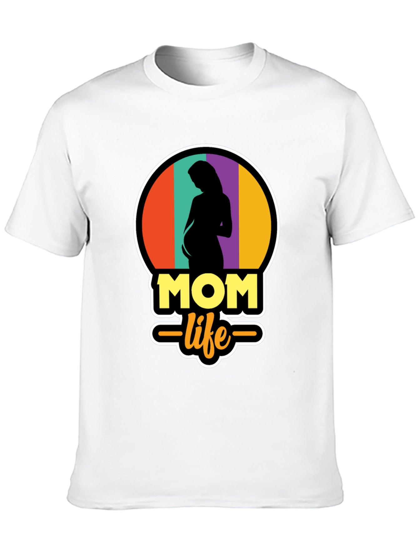 Black Mom Life T-Shirt - Pregnancy Tee view 10