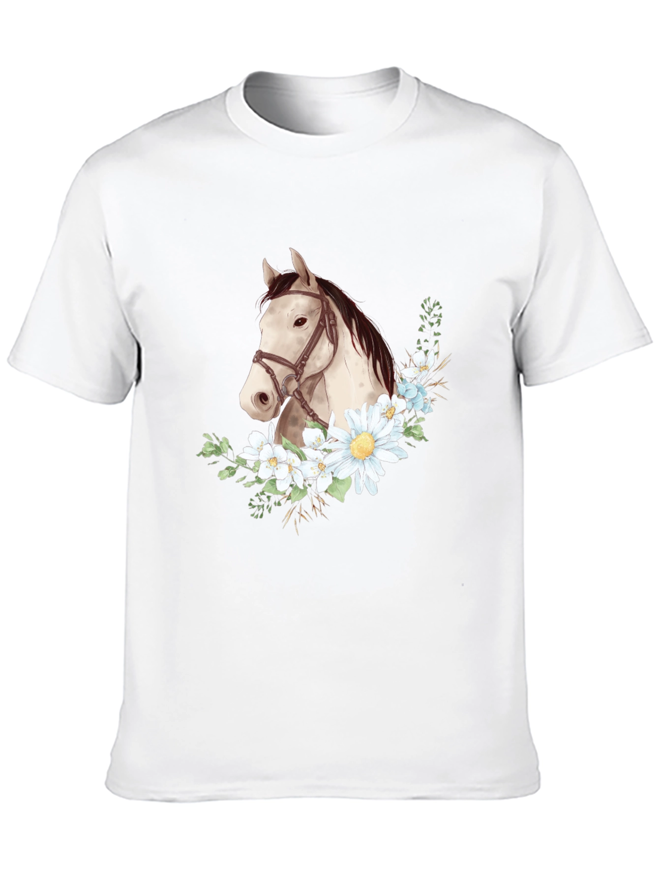 Black Horse & Floral Graphic Tee - Black view 10