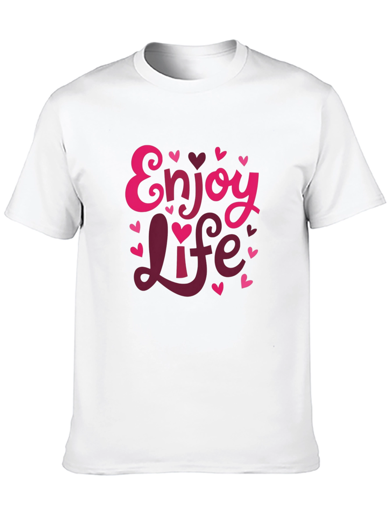 Black Enjoy Life Valentine's Day Graphic Tee view 10