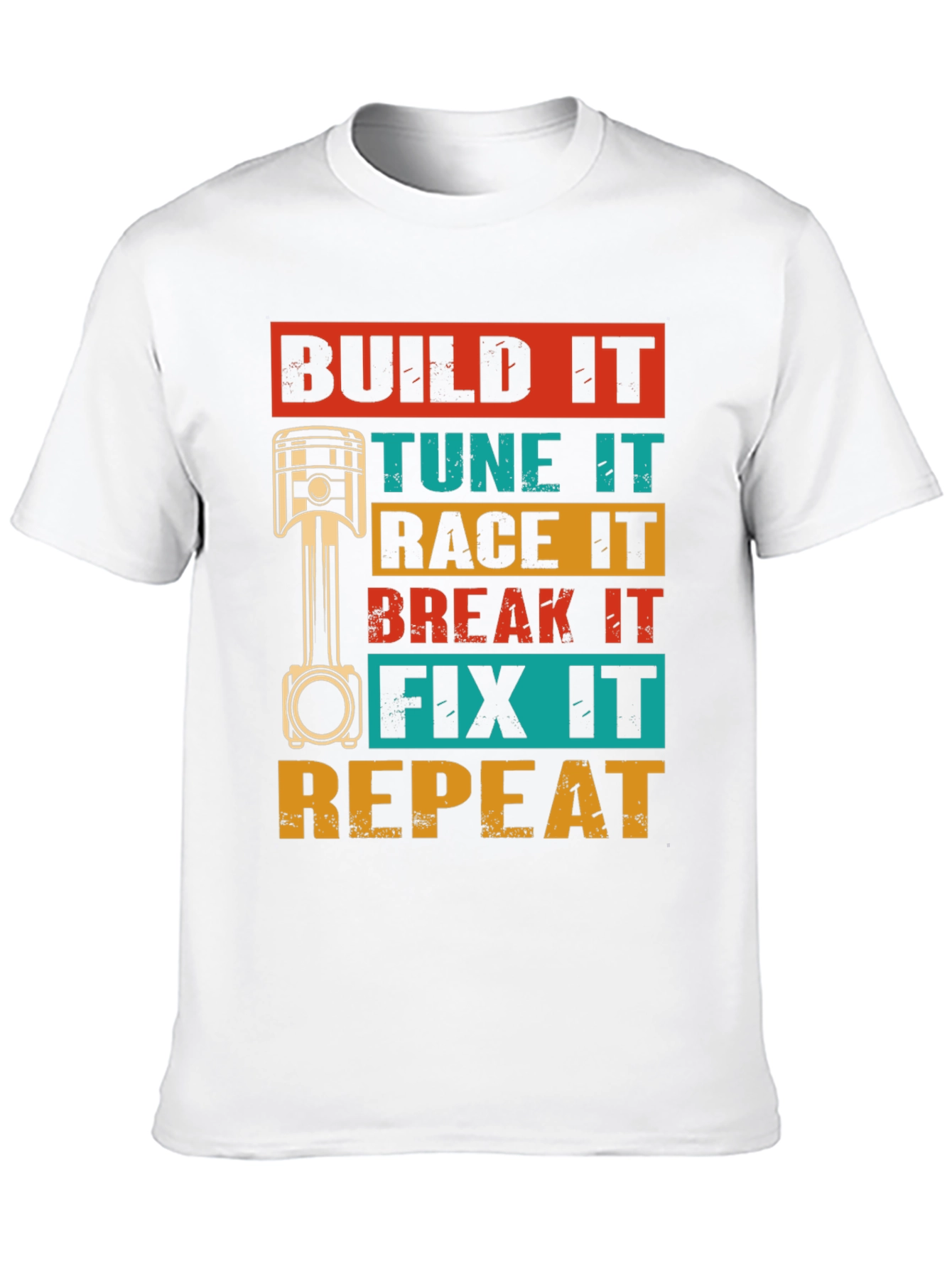 Black Build It, Tune It, Race It T-Shirt view 10
