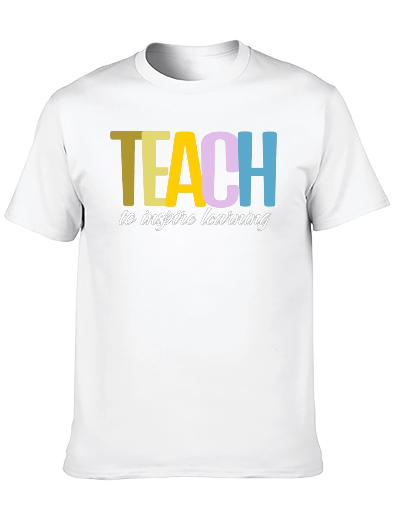Black Teach to Inspire Learning Black Cotton T-Shirt view 10