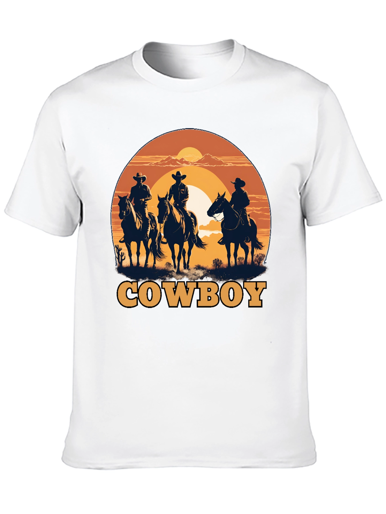 Black Cowboy Silhouette Graphic T-Shirt view 10
