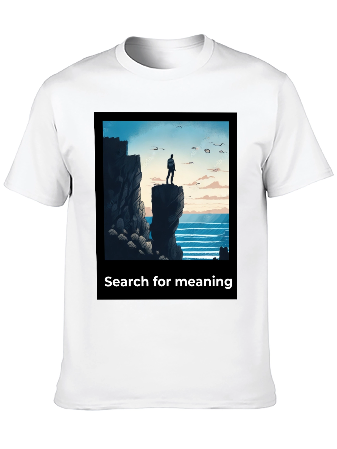 Black Search for Meaning Graphic T-Shirt view 10