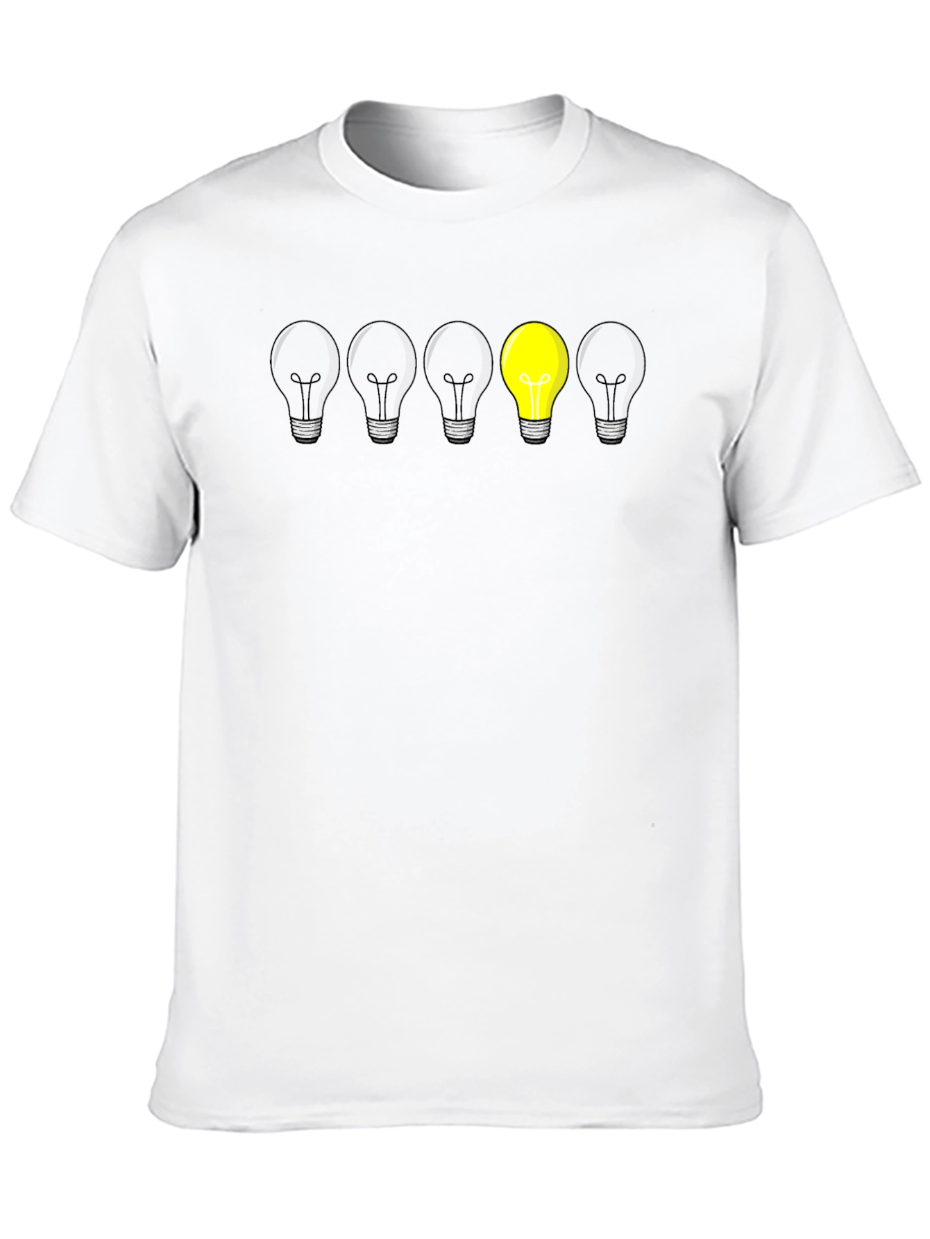 Black Unique Lightbulb Graphic Tee - Be Different! view 10