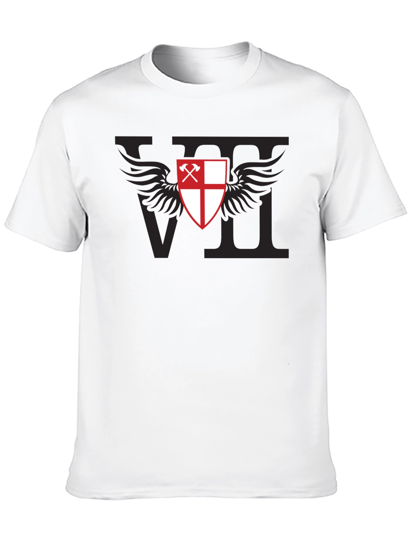 Black Embroidered Shield Graphic Tee view 10