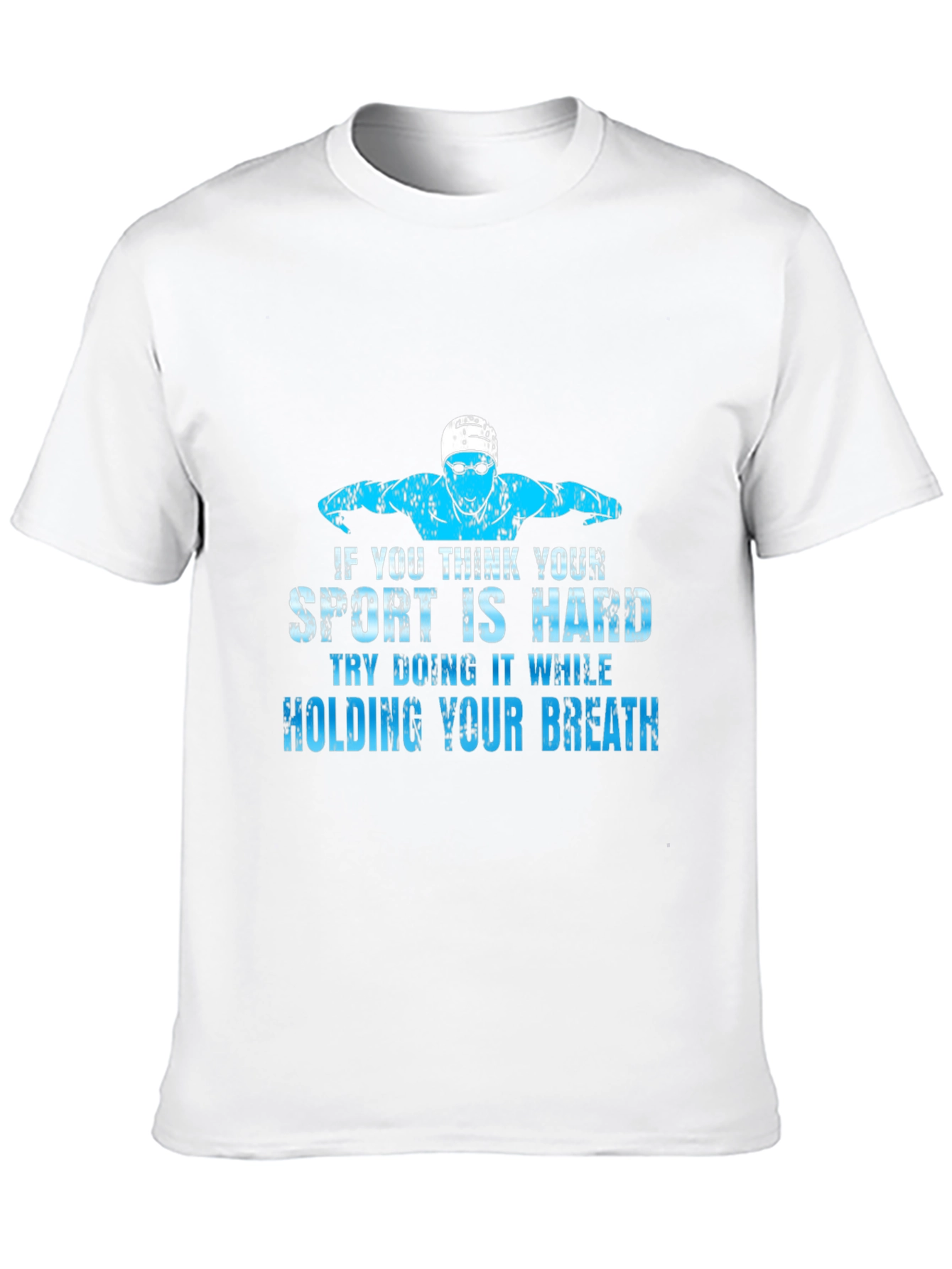 Black Funny Swimming T-Shirt - Holding Your Breath Sport view 10