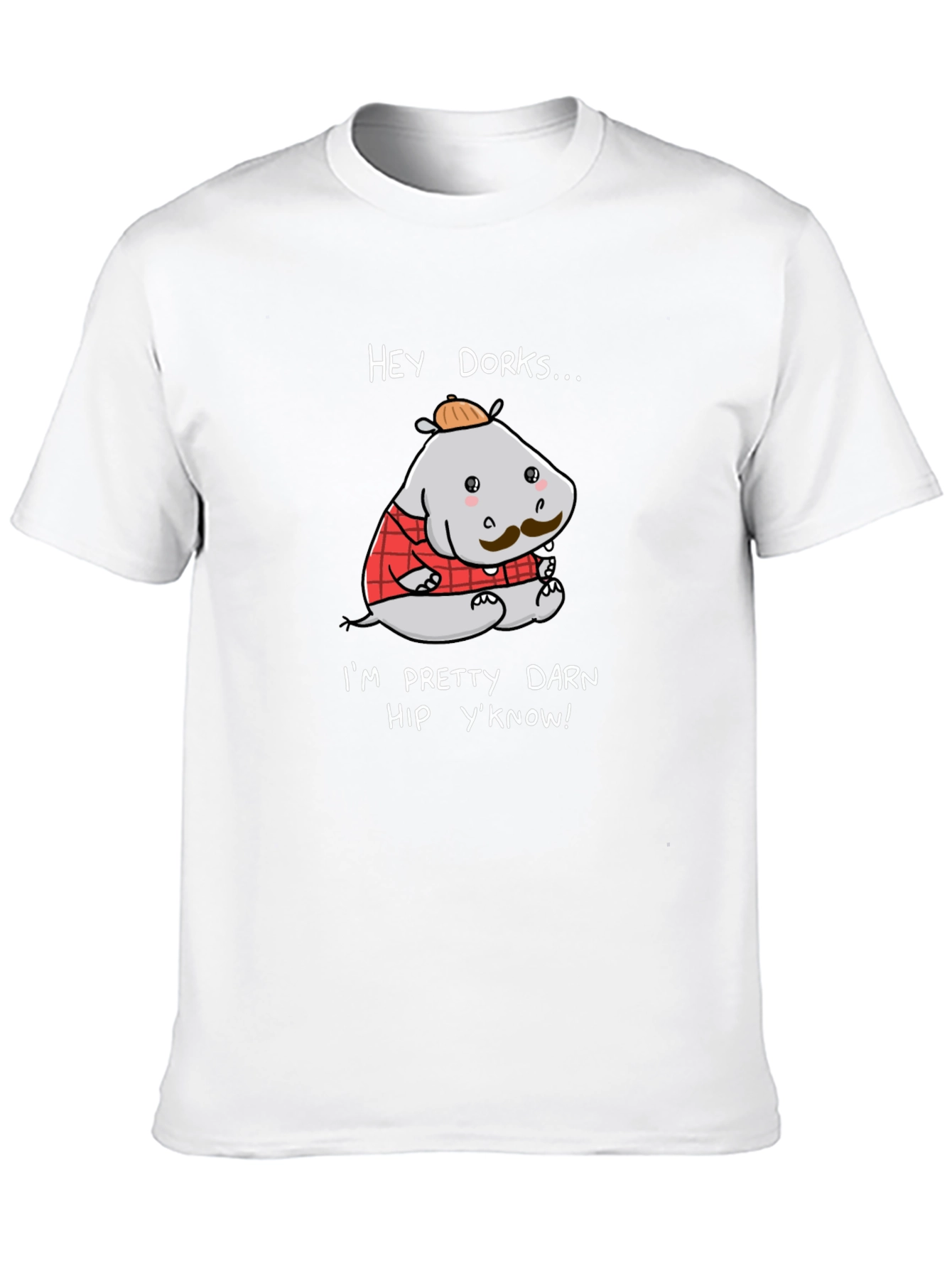 Black Hey Dorks Hip Hippo Graphic T-Shirt view 10