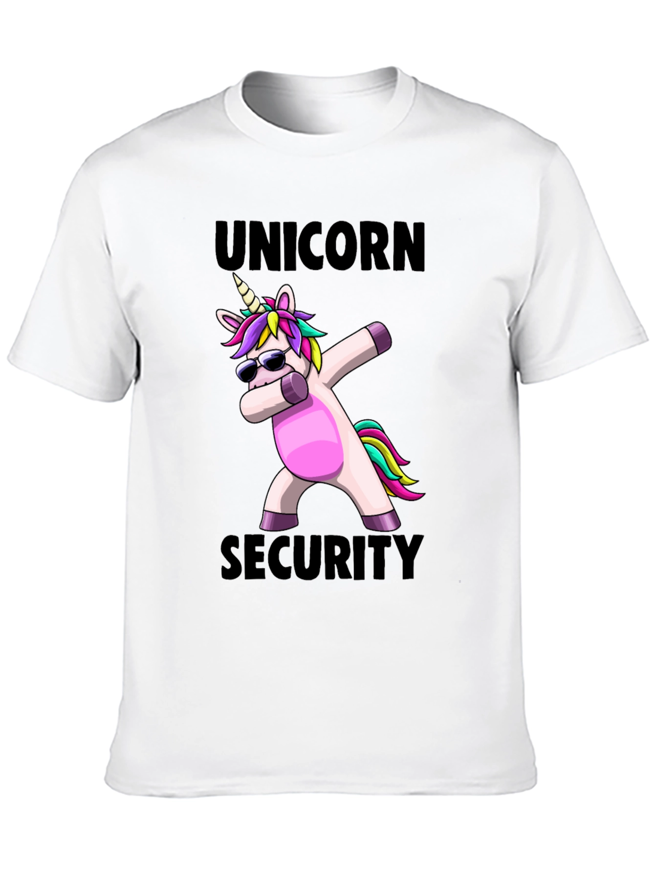 Black Unicorn Security Dabbing T-Shirt - Fun & Unique Design view 10