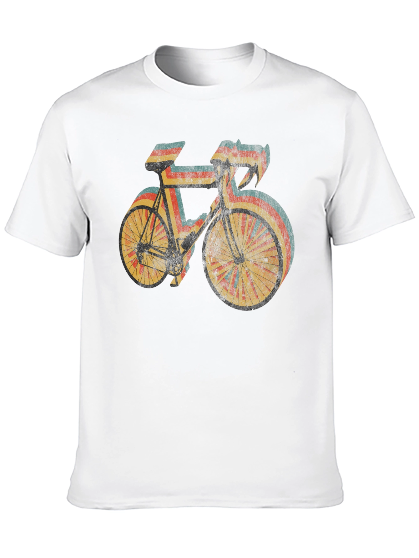 Black Retro Style Cycling T-Shirt - Black view 10