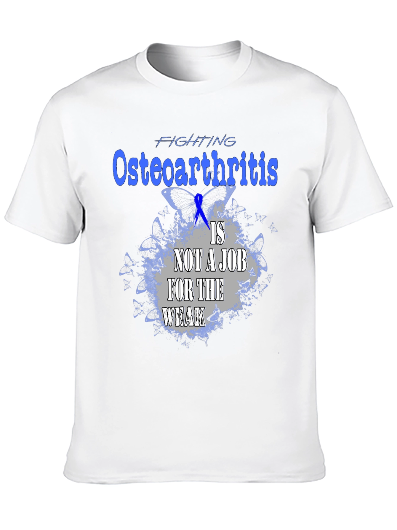 Black Osteoarthritis Awareness T-Shirt - Not A Job For The Weak Tee view 10