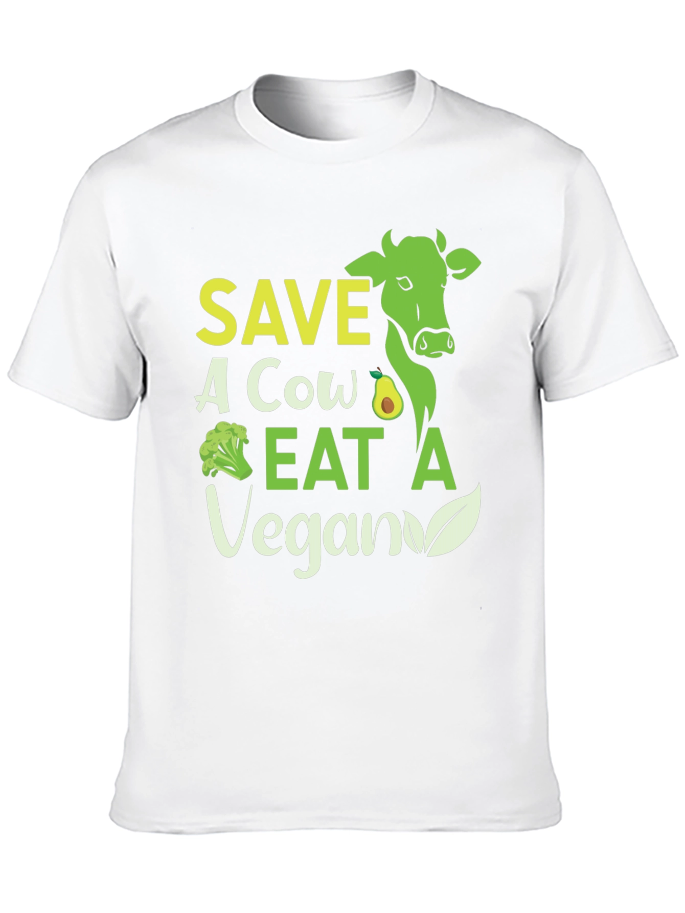 Black Save A Cow Eat A Vegan Graphic T-Shirt view 10