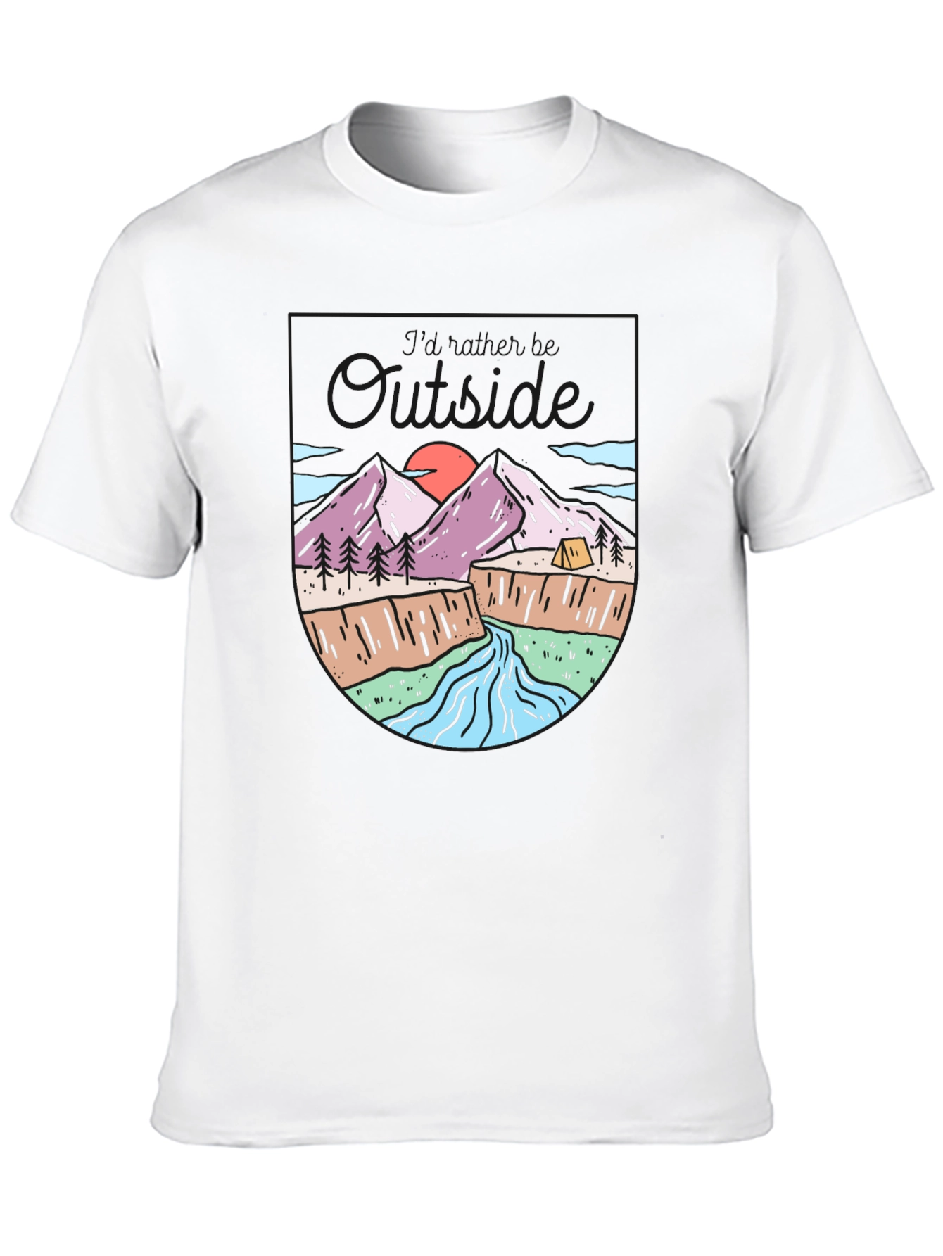 Black Outdoor Adventure Graphic T-Shirt view 10