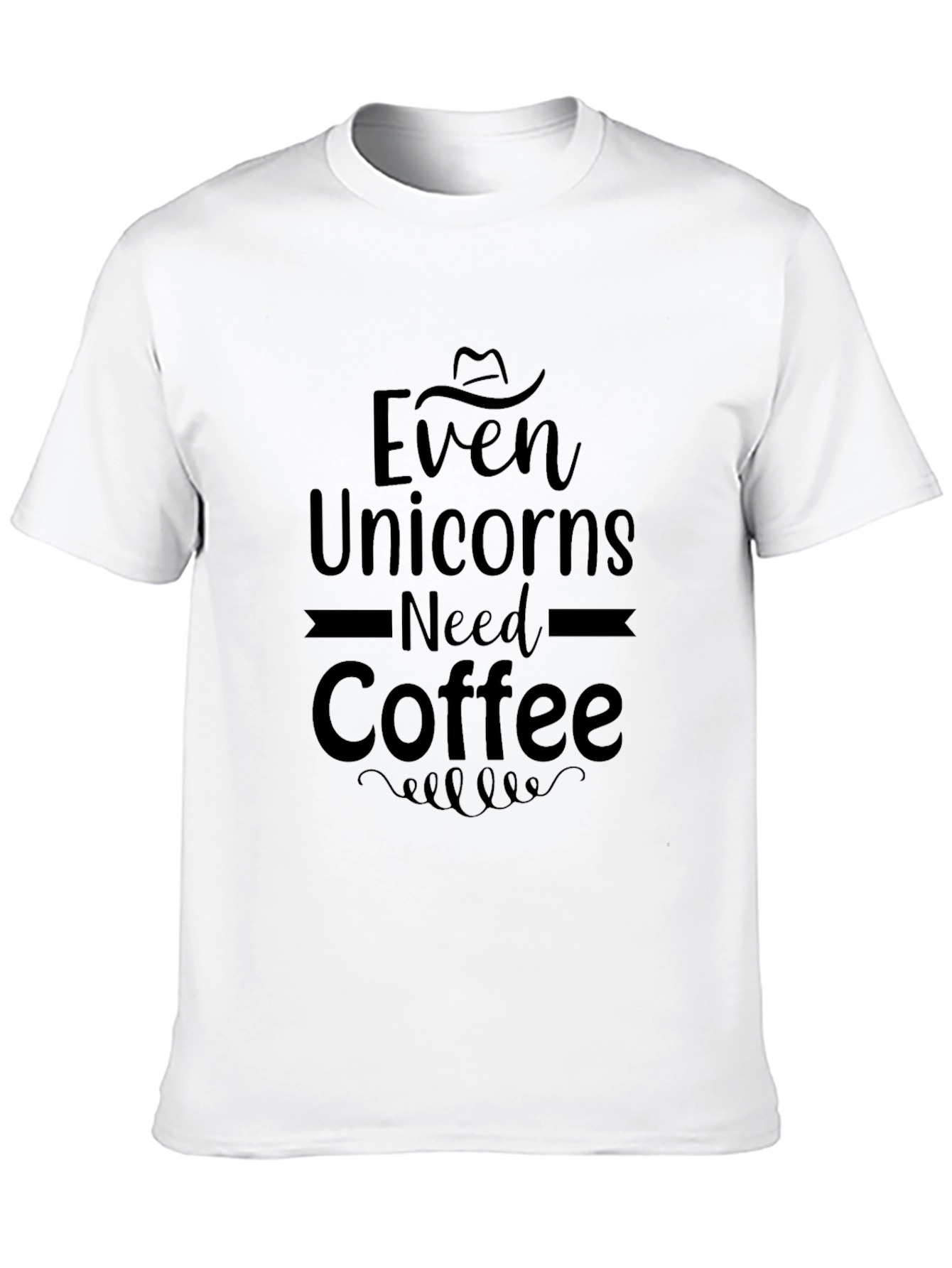 Black Even Unicorns Need Coffee - Graphic Tee view 10