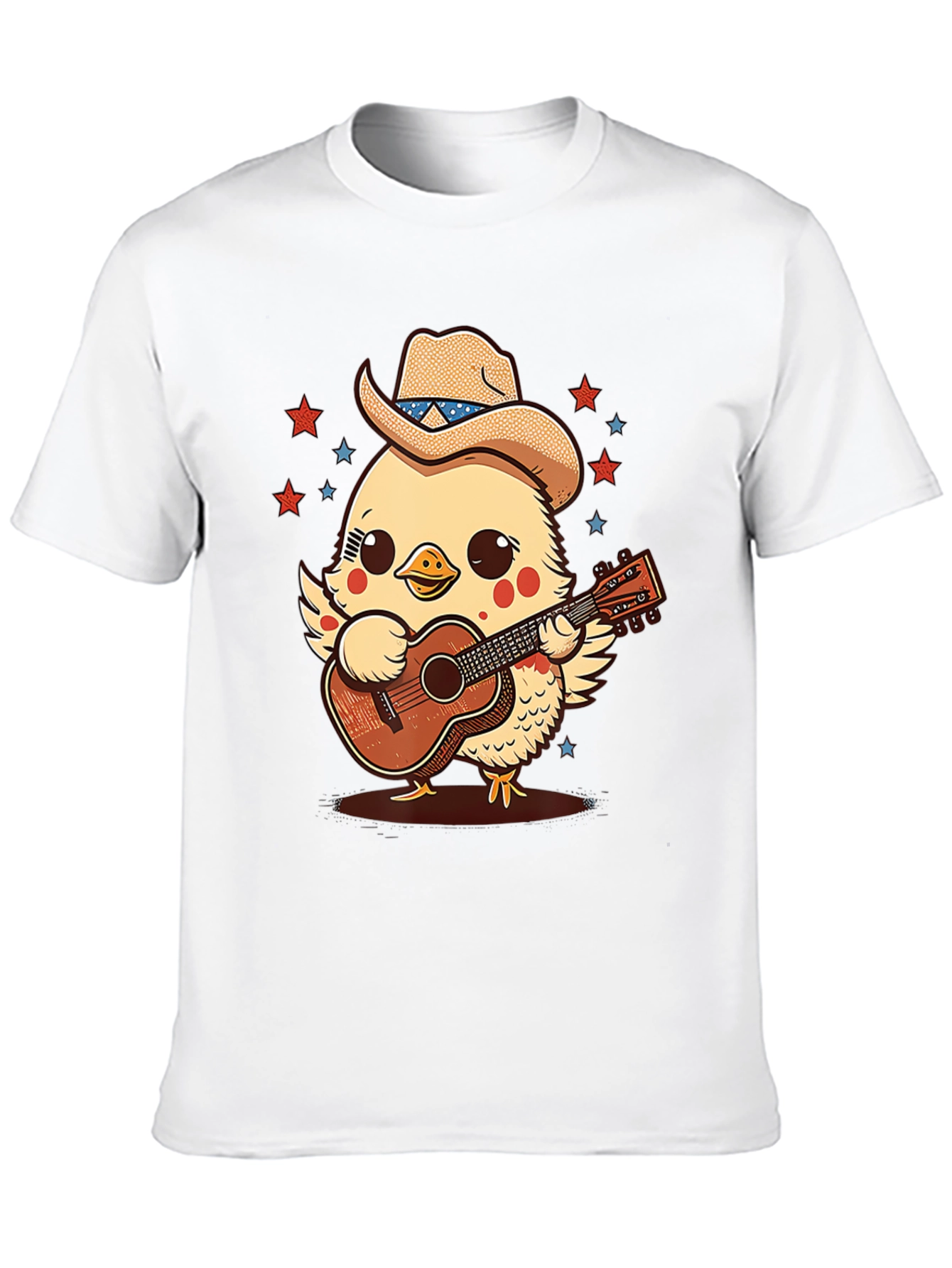 Black Cute Cowboy Chick Guitar T-Shirt view 10