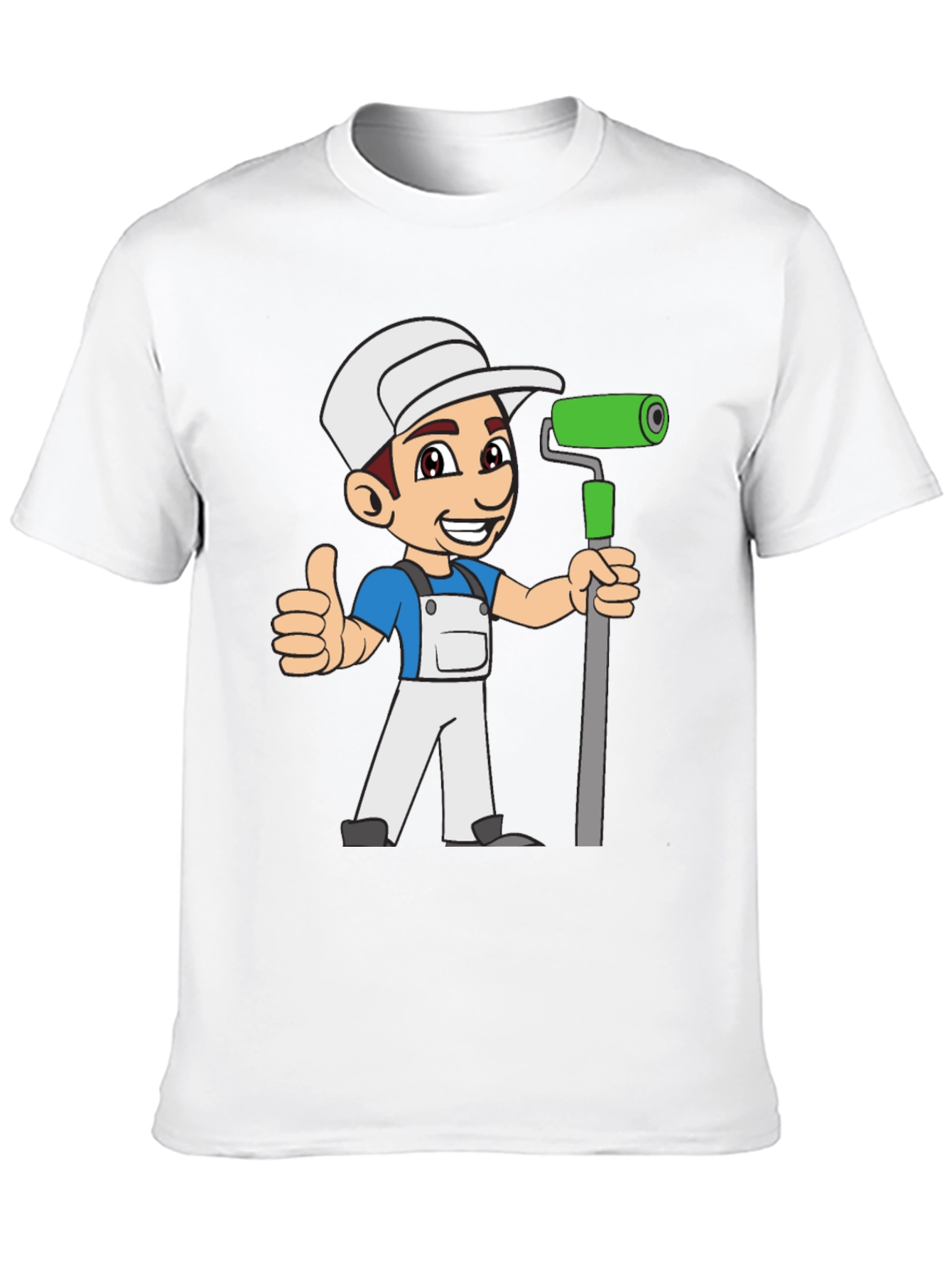 Black Painter Cartoon Graphic T-Shirt view 10