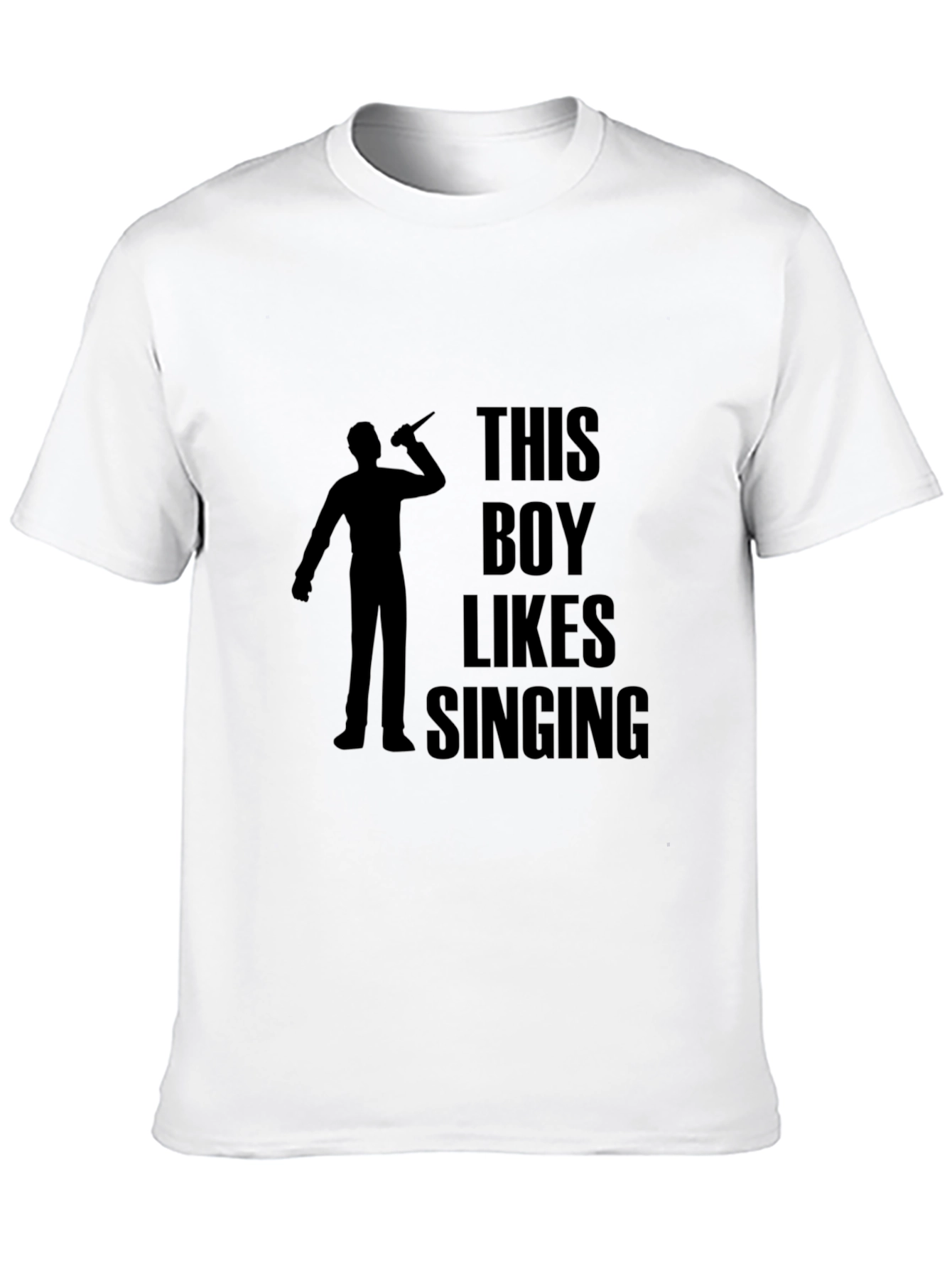Black This Boy Likes Singing Black T-Shirt view 10