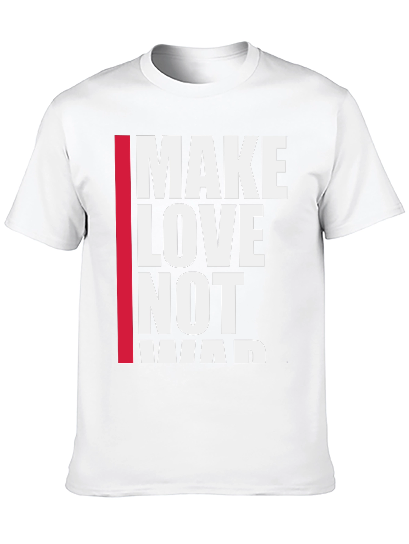 Black Make Love Not War Graphic Tee - Black view 10