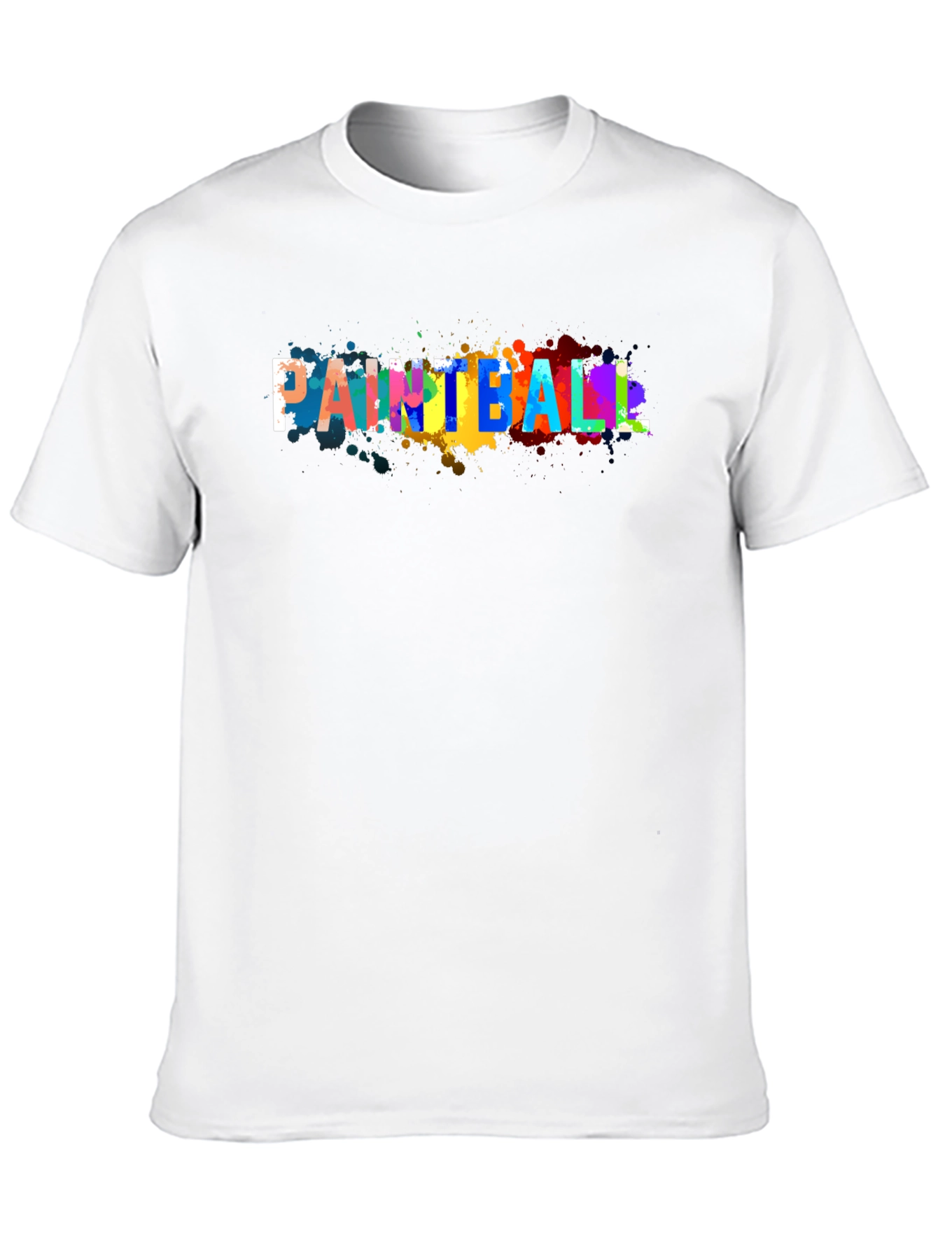 Black Paintball Splatter T-Shirt - Colorful Graphic Tee view 10