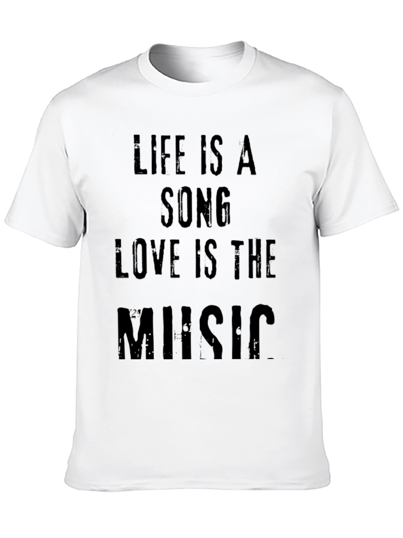 Life Is A Song Men's Black Graphic Tee - 10