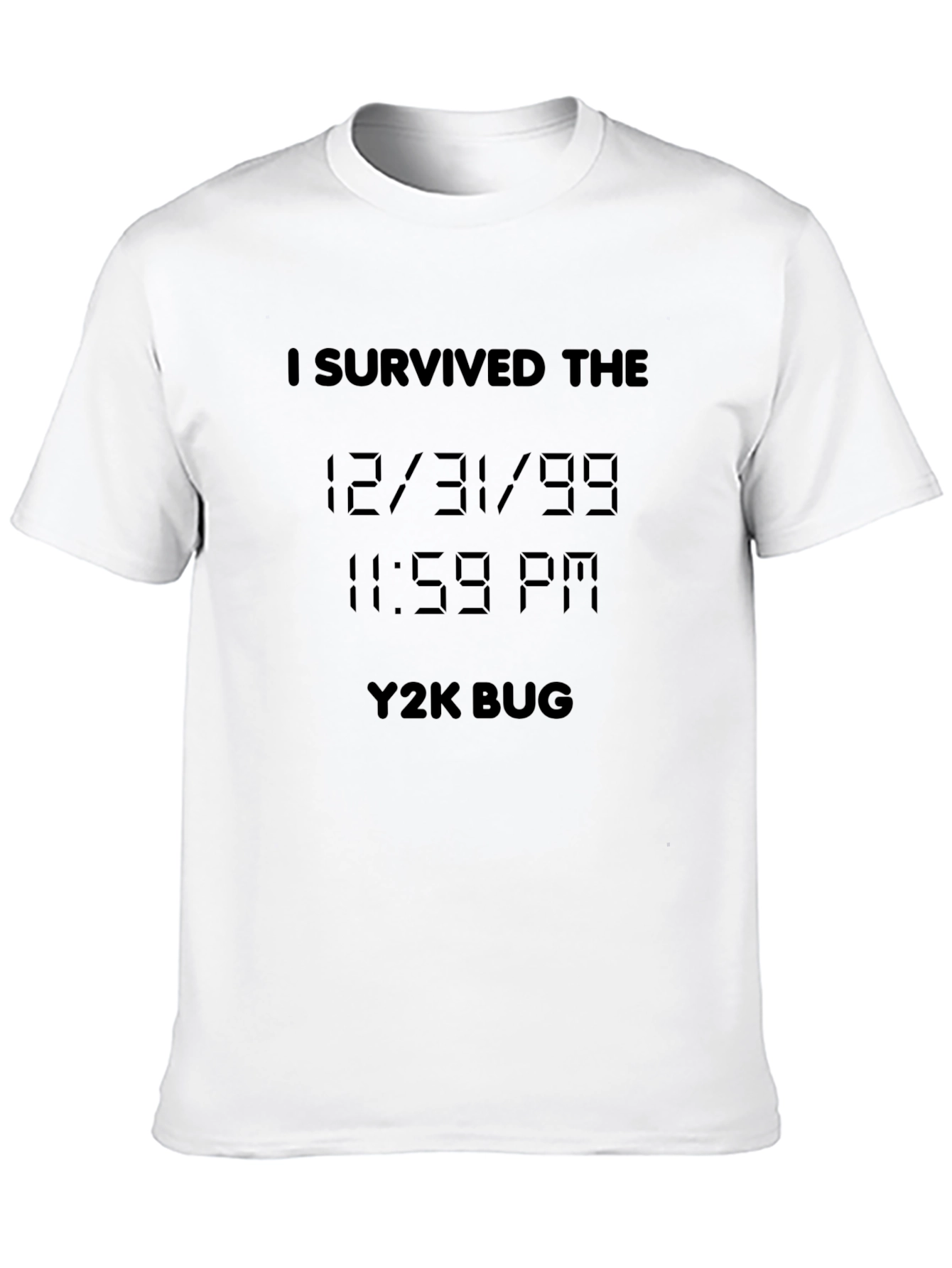 Black I Survived Y2K Bug Graphic Tee view 10