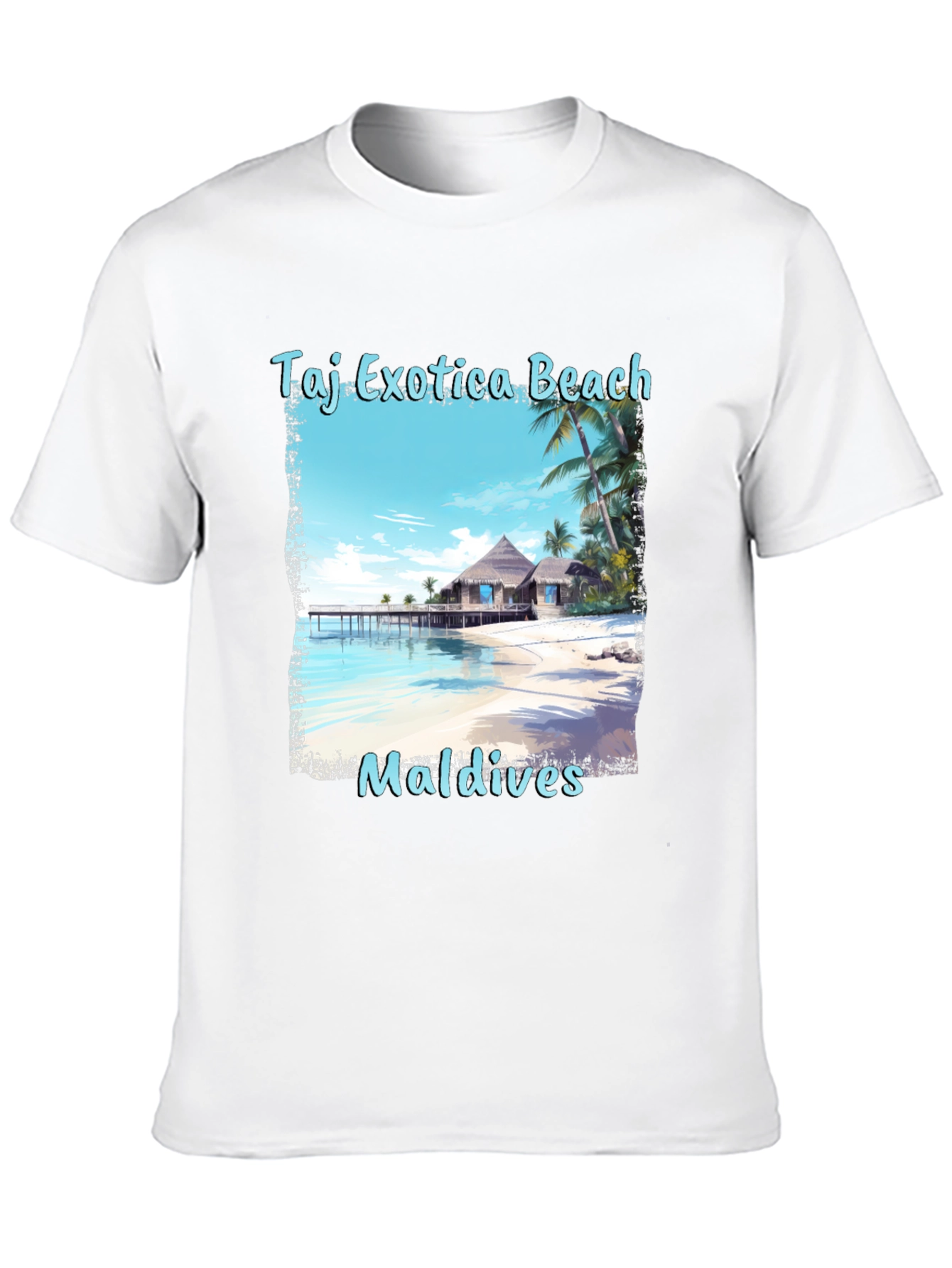 Black Taj Exotica Beach Maldives T-Shirt view 10