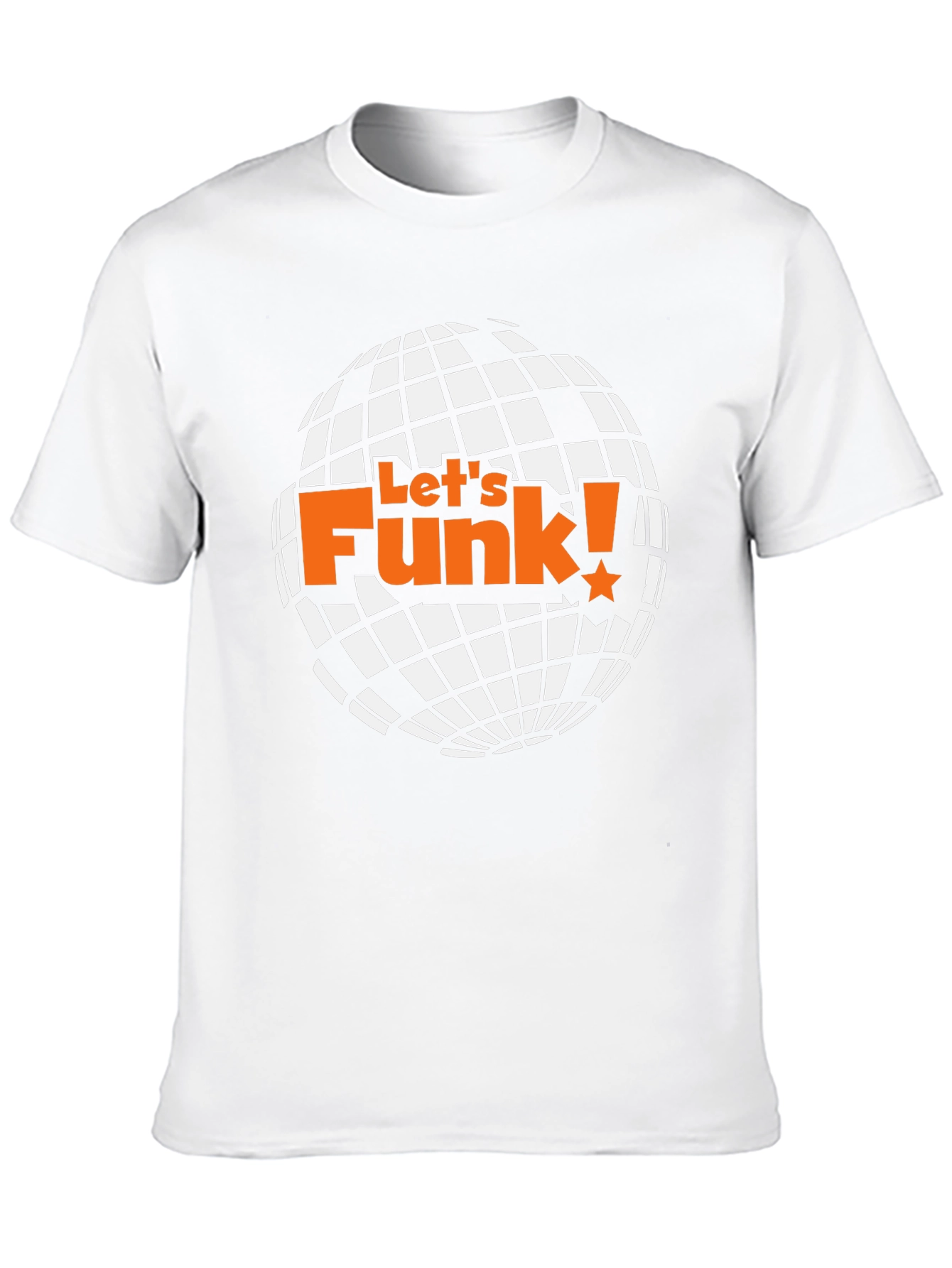 Black Let's Funk! Graphic T-Shirt - Retro Disco Ball Design view 10