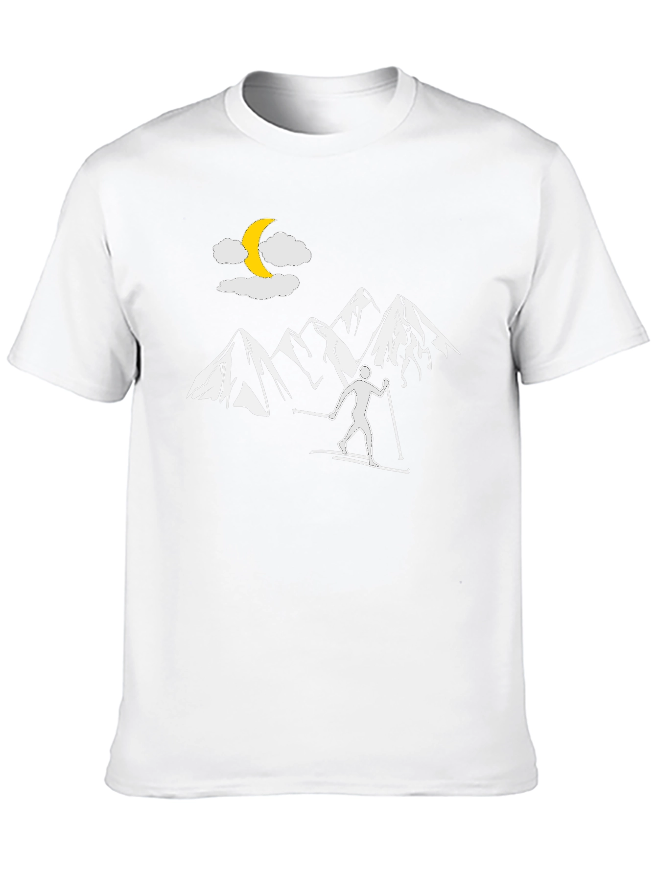 Skiing in Moonlight Graphic Tee - 10