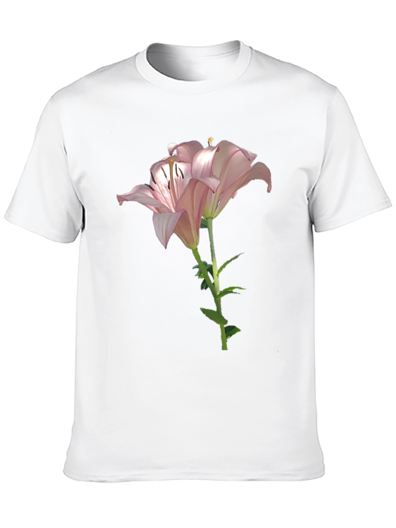 Black Floral Lily Graphic Tee - Soft Cotton Blend view 10