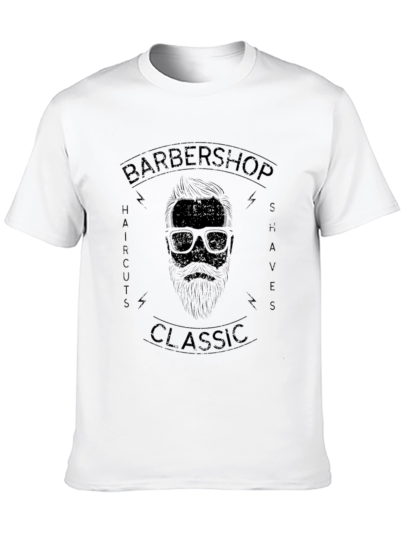 Black Classic Barbershop Graphic Tee - Haircuts & Shaves view 10