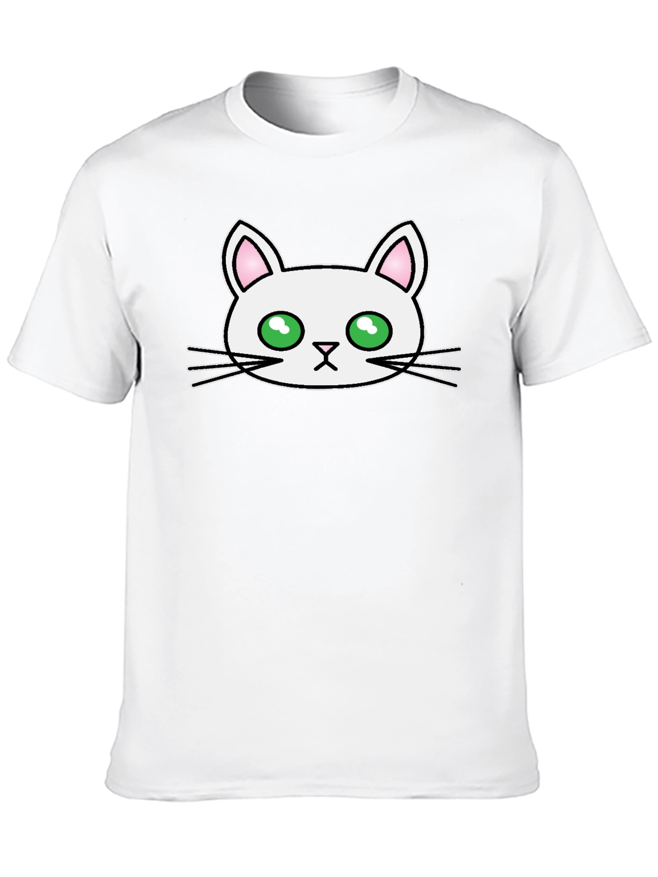 Black Cute Cat Graphic Tee - Men's Black T-Shirt view 10