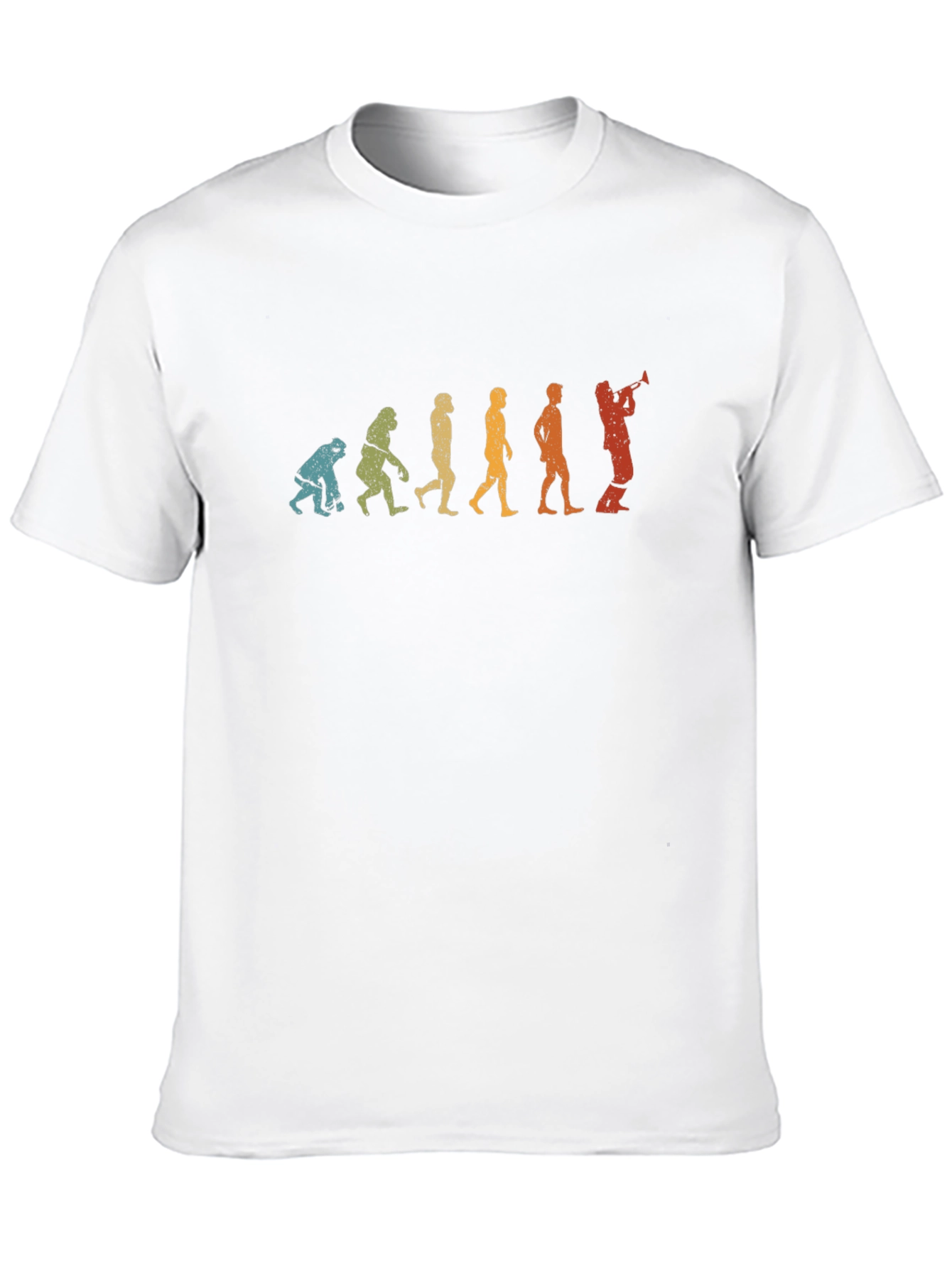 Black Evolution of Trumpet Player T-Shirt view 10