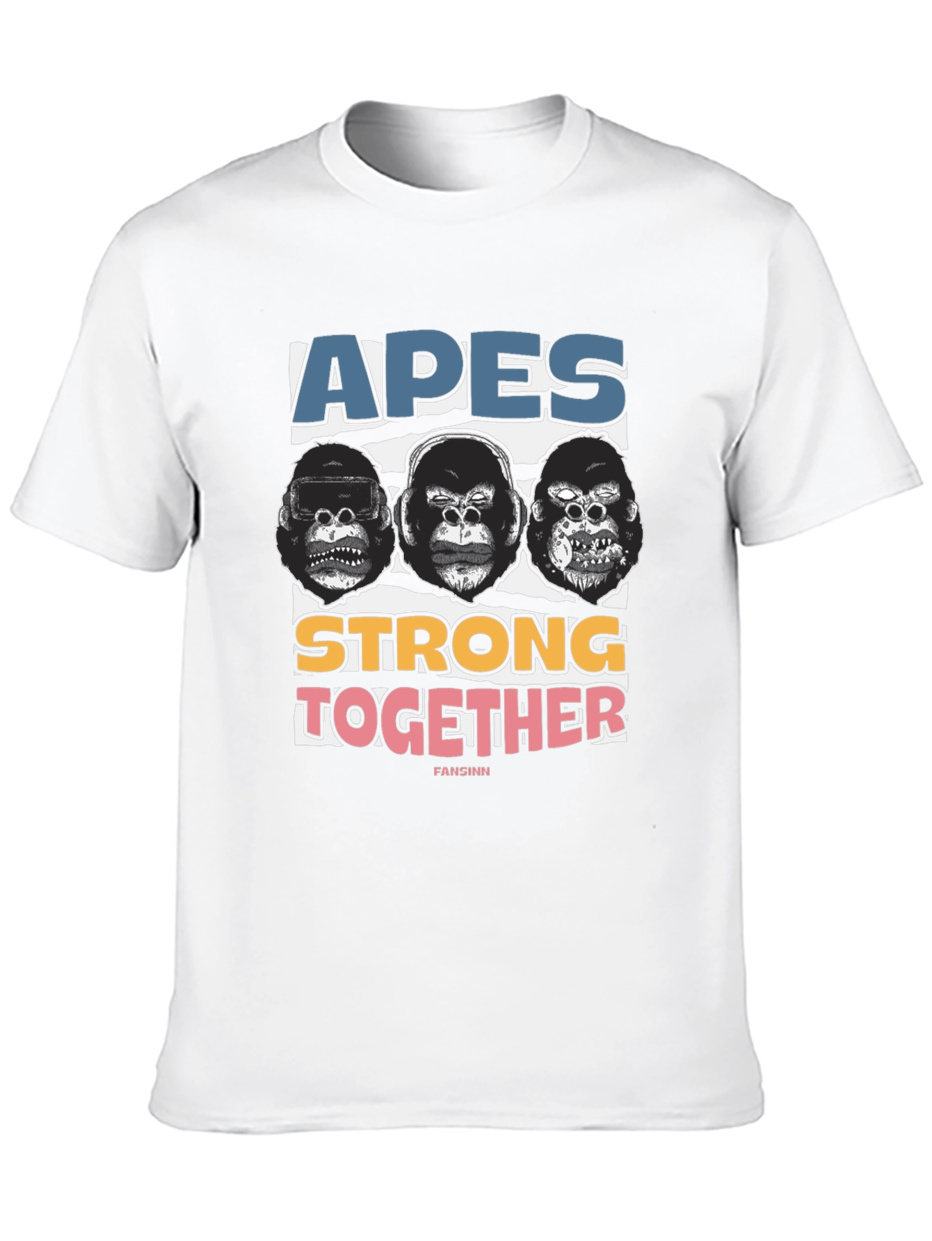 Black Apes Strong Together Graphic Tee - Black Cotton view 10