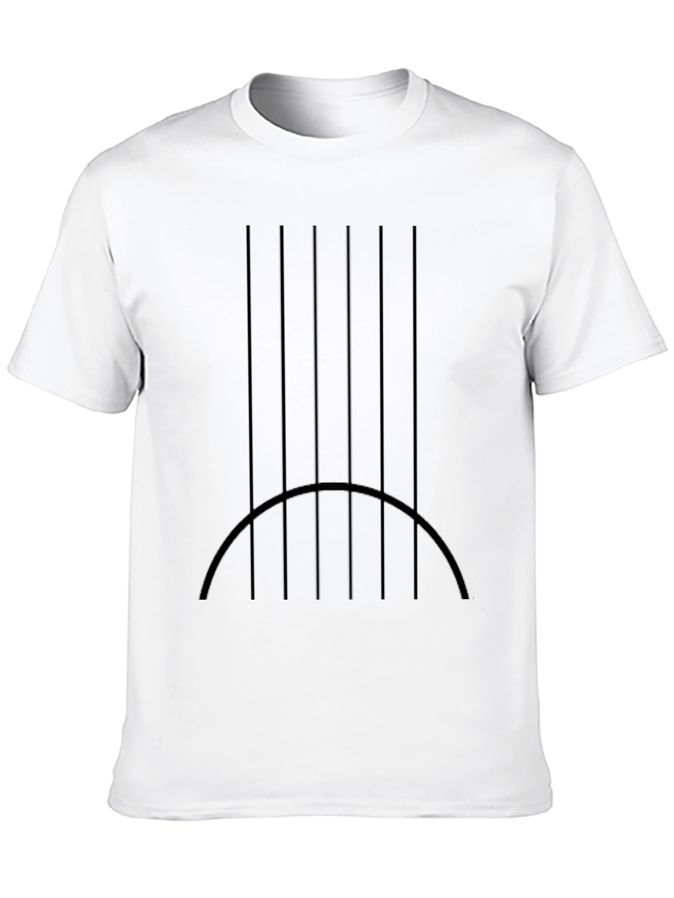 Black Abstract Geometric Line Art Black T-Shirt view 10