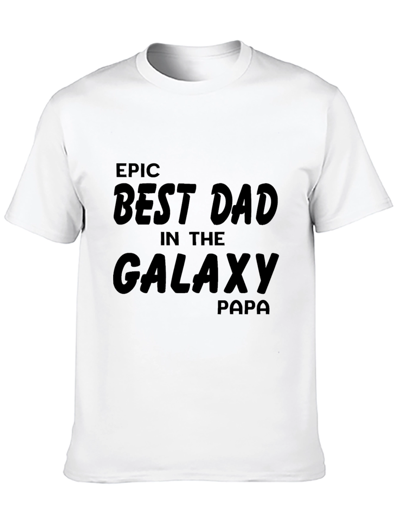 Black Epic Best Dad in the Galaxy Papa T-Shirt view 10