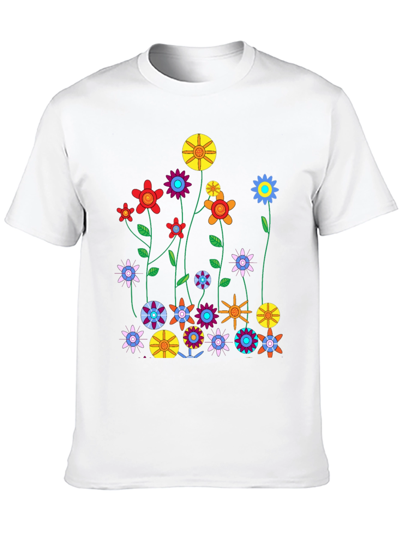 Black Floral Graphic Print Crew Neck T-Shirt view 10