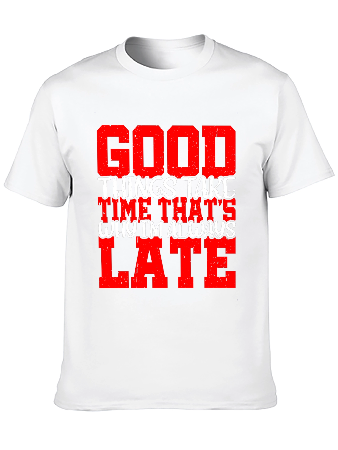 Black Good Things Take Time Men's Graphic Tee view 10
