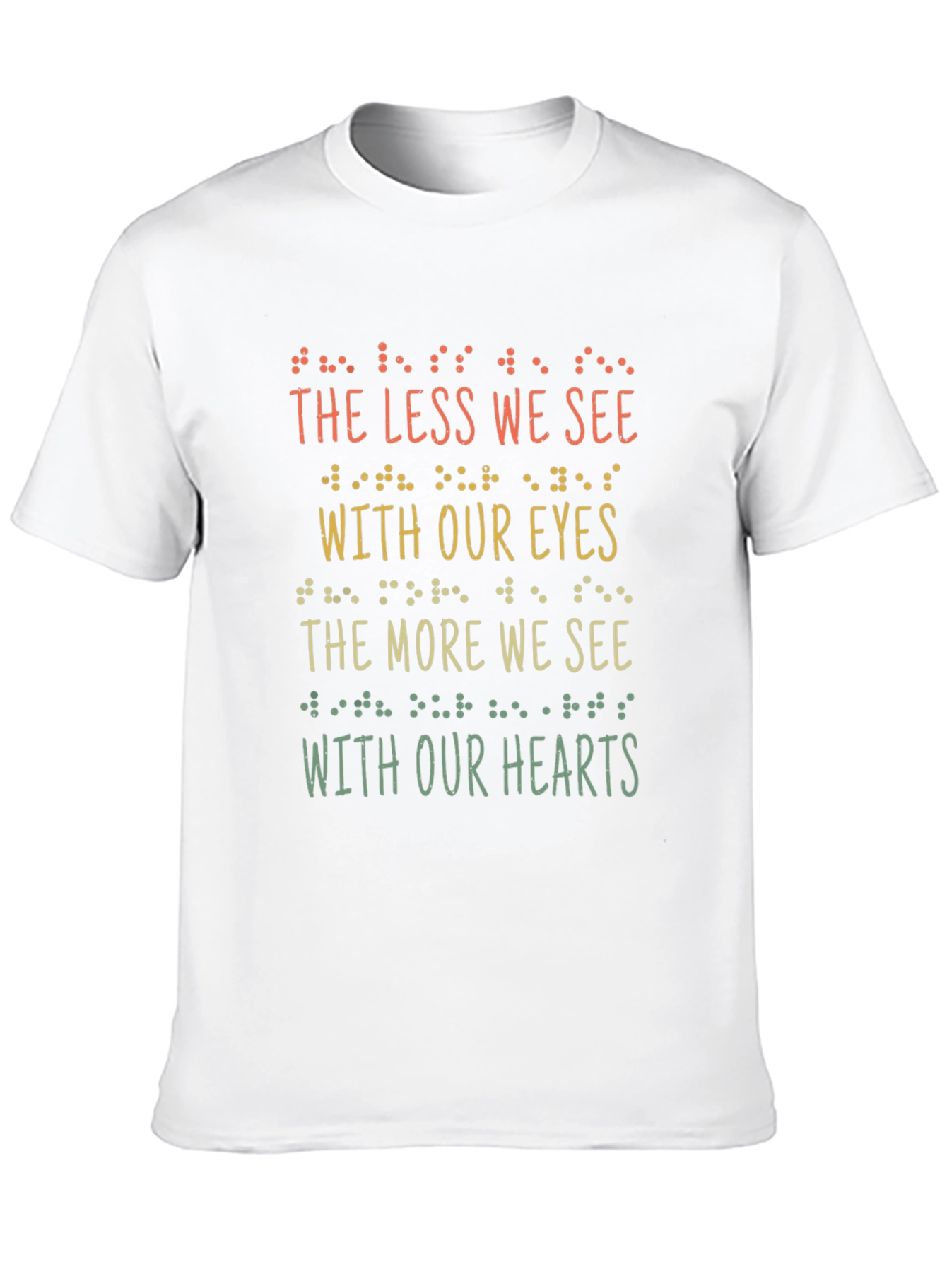 Black Inspirational Blindness Awareness T-Shirt view 10