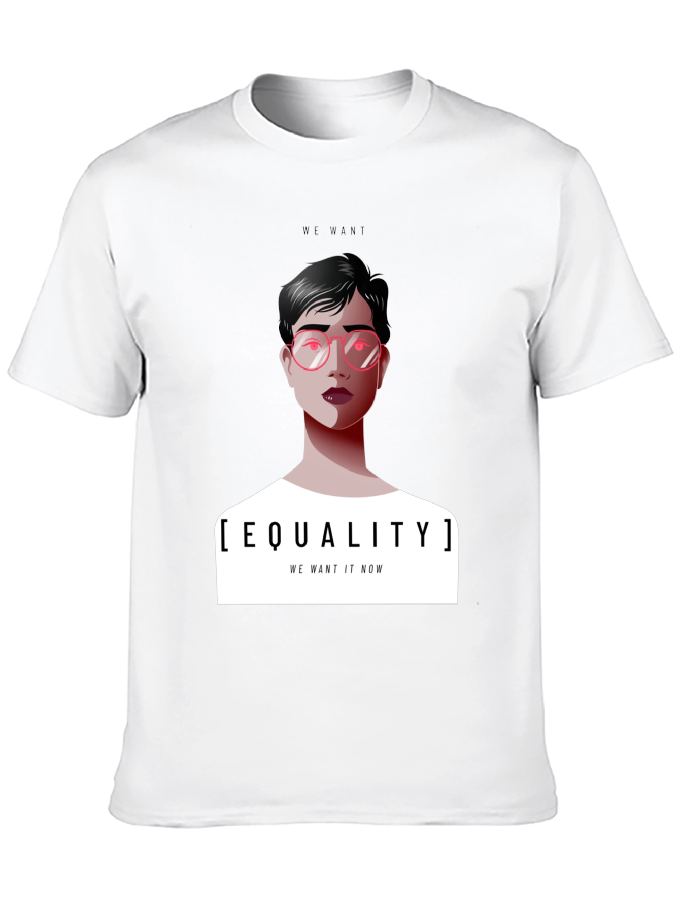 Black Equality T-Shirt - We Want It Now Graphic Tee view 10