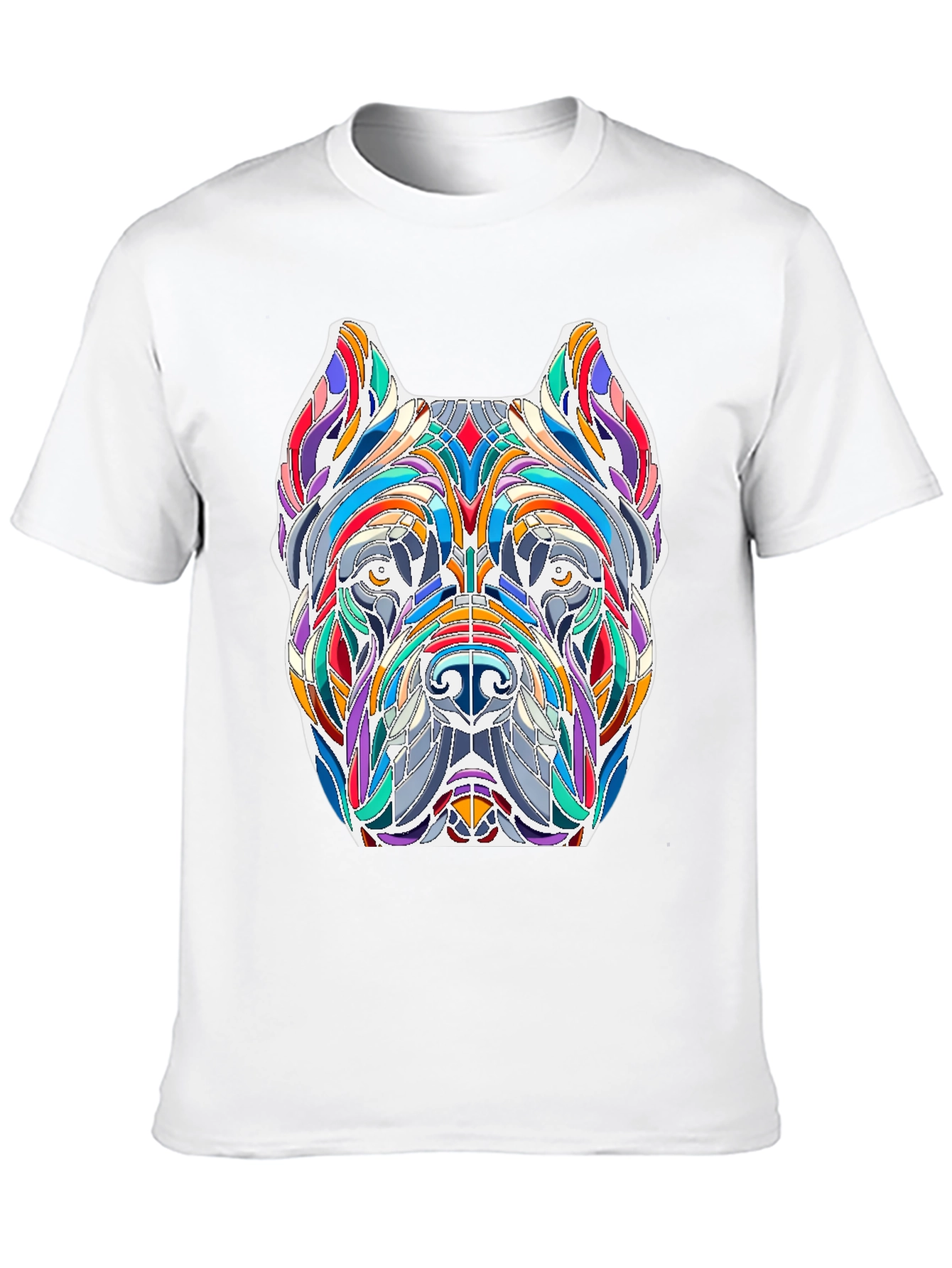 Black Abstract Dog Art T-Shirt - Unique Graphic Tee view 10