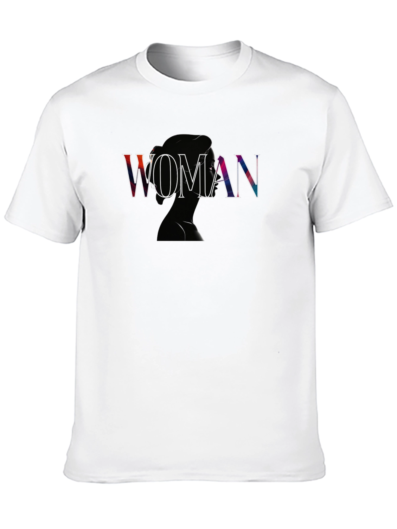 Black Woman Silhouette Graphic Tee - Modern Black T-Shirt view 10