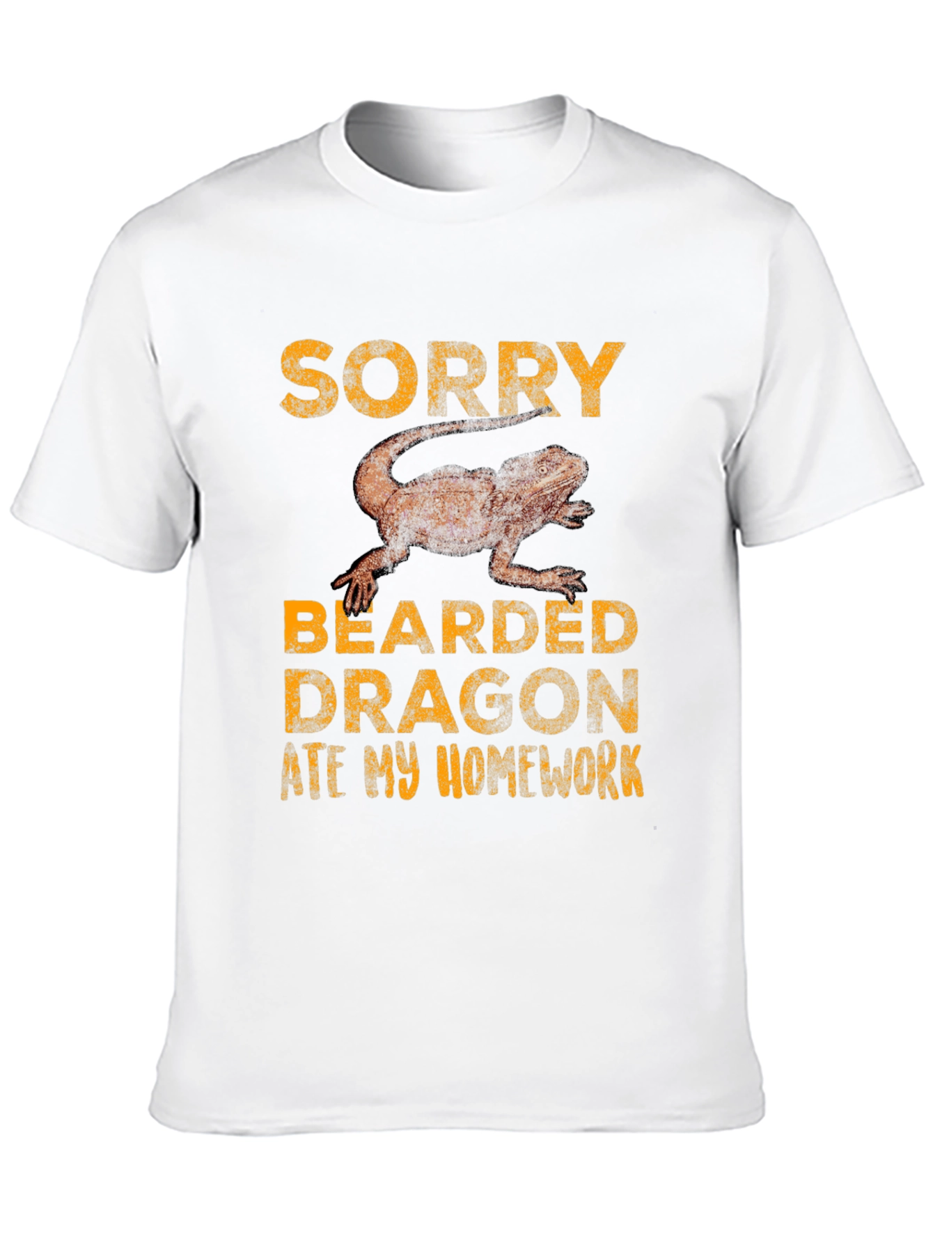 Black Funny Bearded Dragon Ate Homework T-Shirt view 10