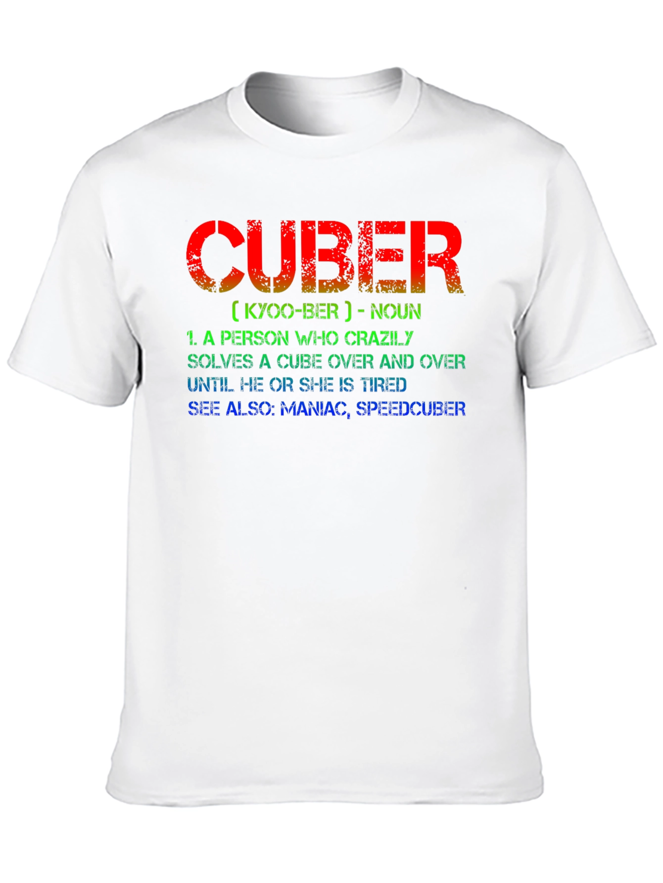Black CUBER Definition Black T-Shirt - For Puzzle Lovers view 10