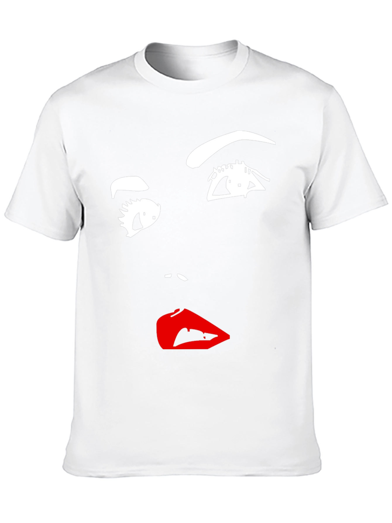 Black Abstract Face Graphic Tee - Modern Art Shirt view 10