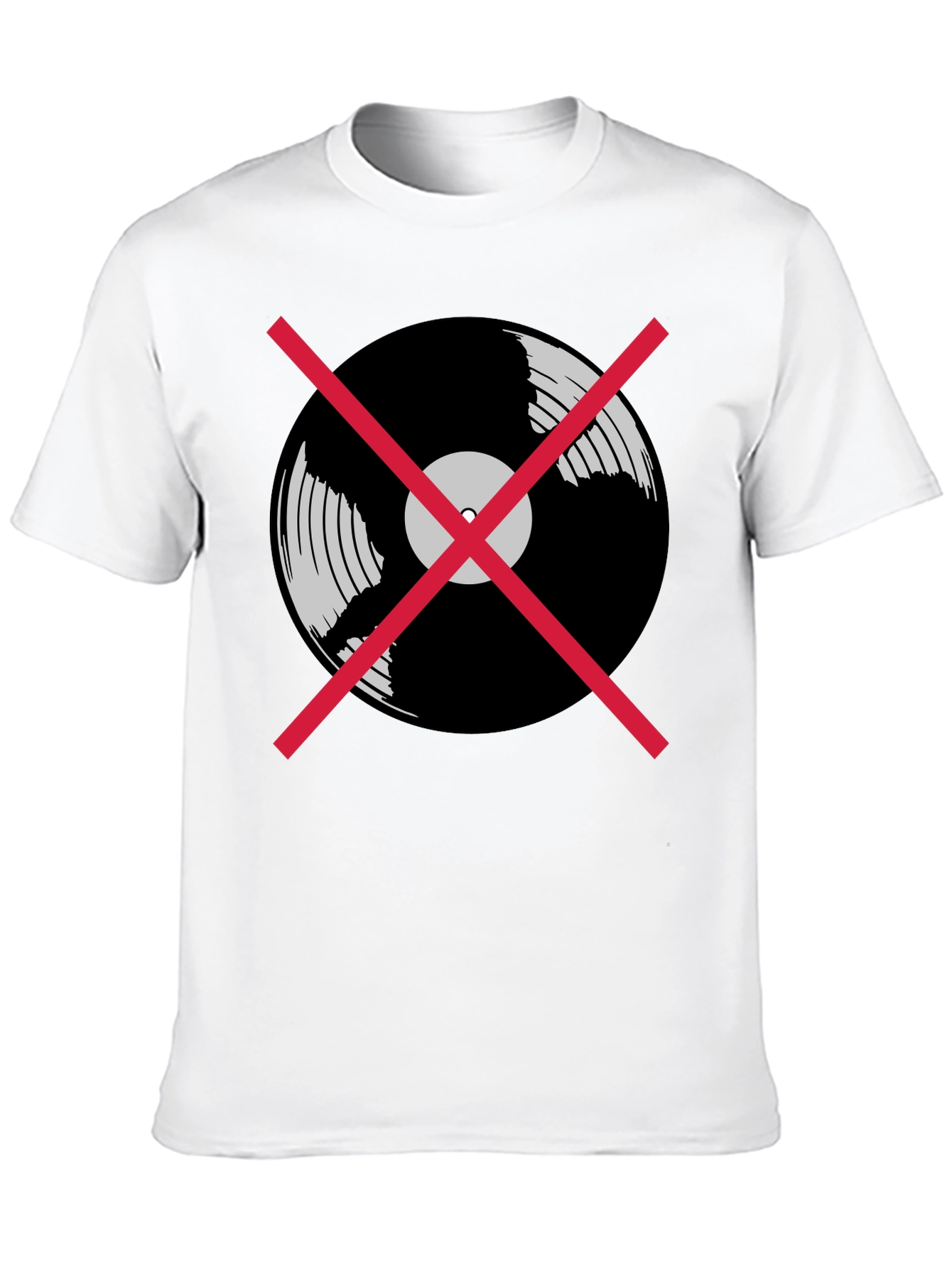 Black No Vinyl T-Shirt - Music Lover Tee view 10